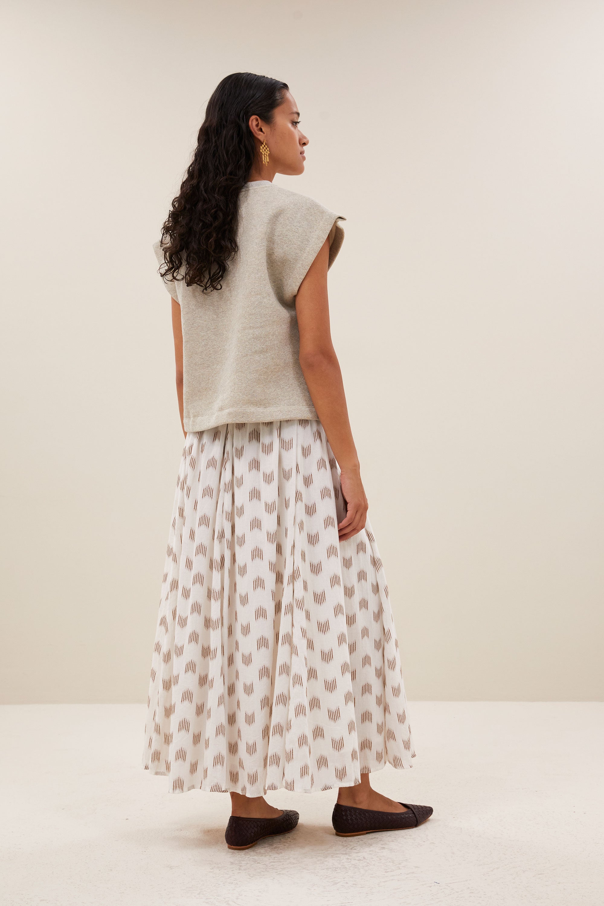 mason sparkle pleats top | gold