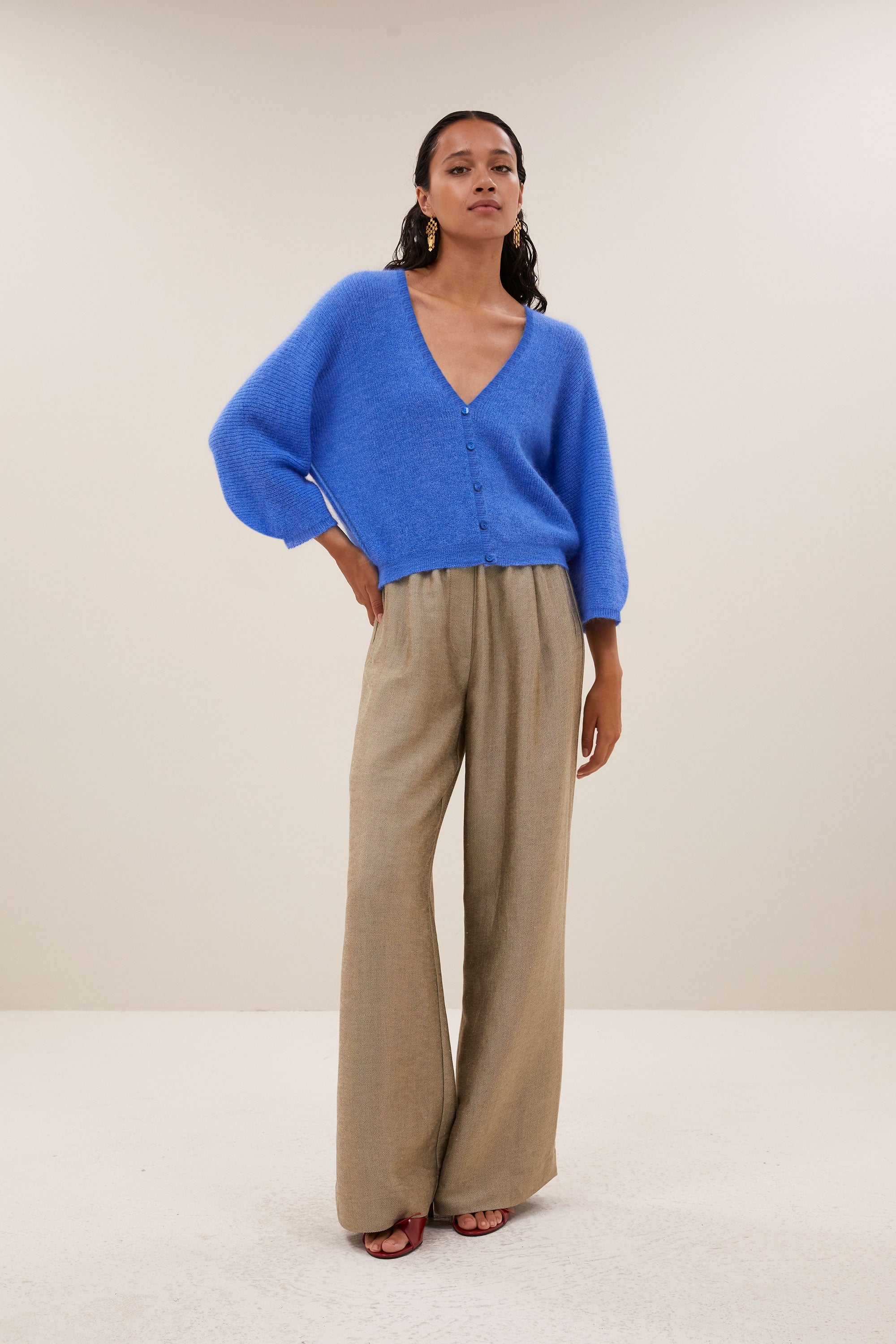 indra cardigan | azul blue