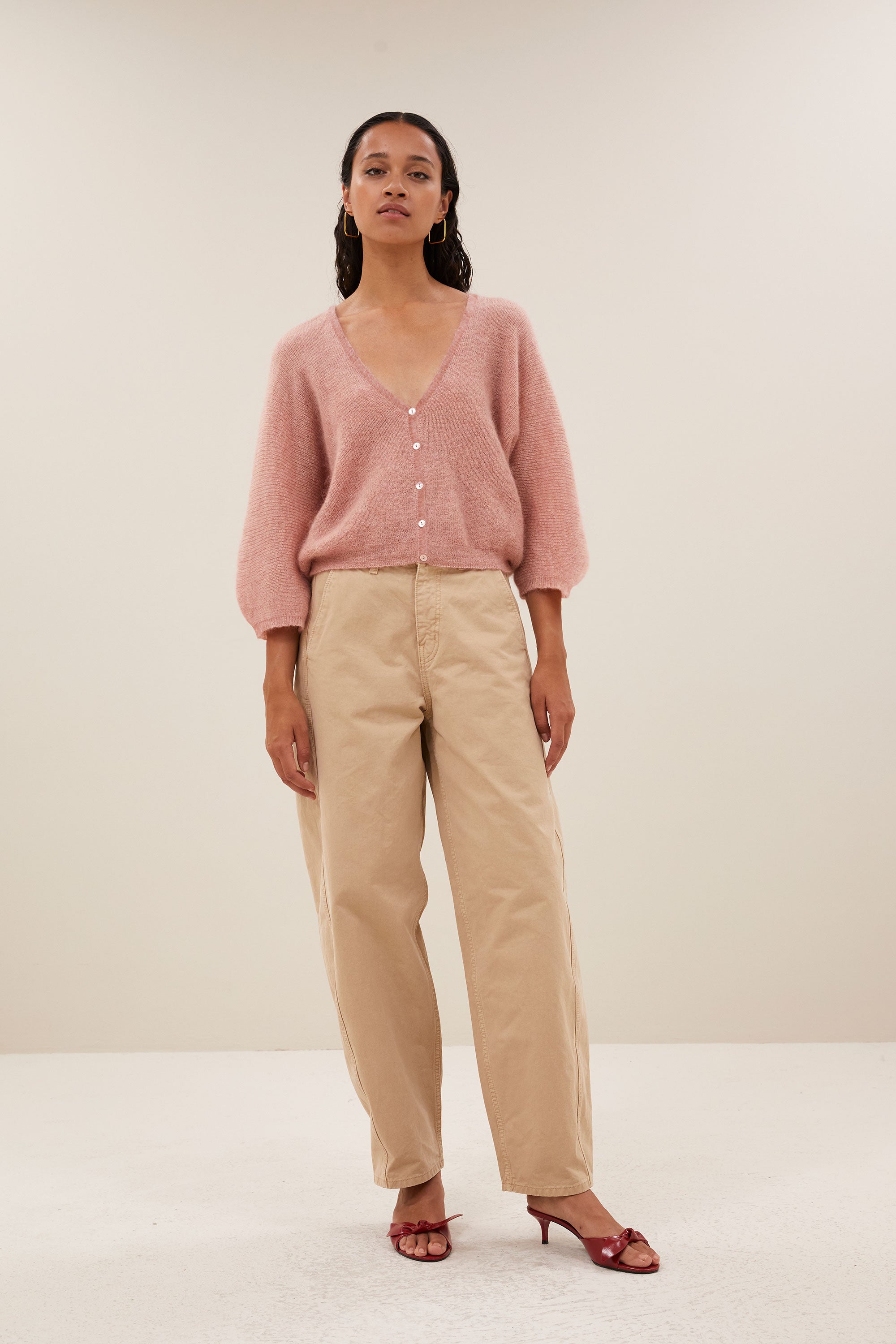 indra cardigan | light pink