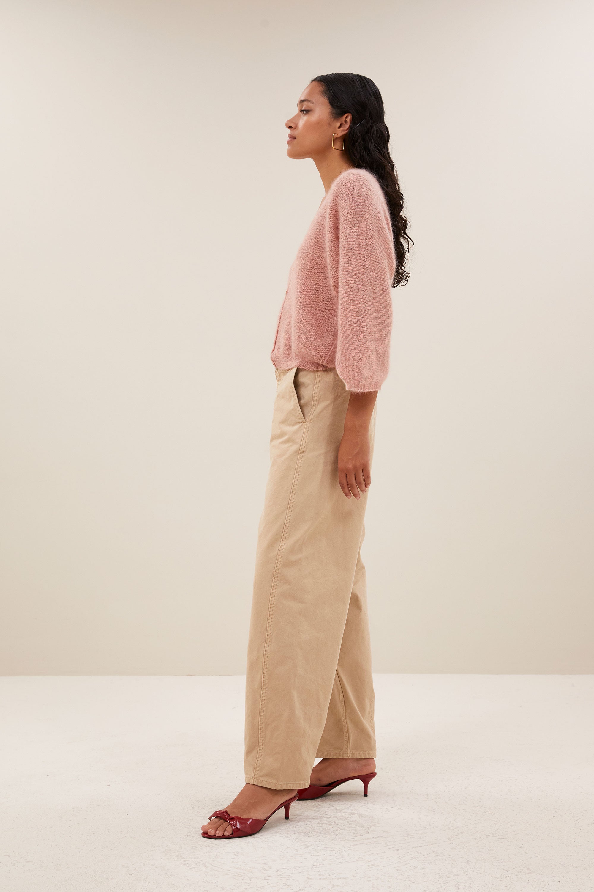 indra cardigan | light pink