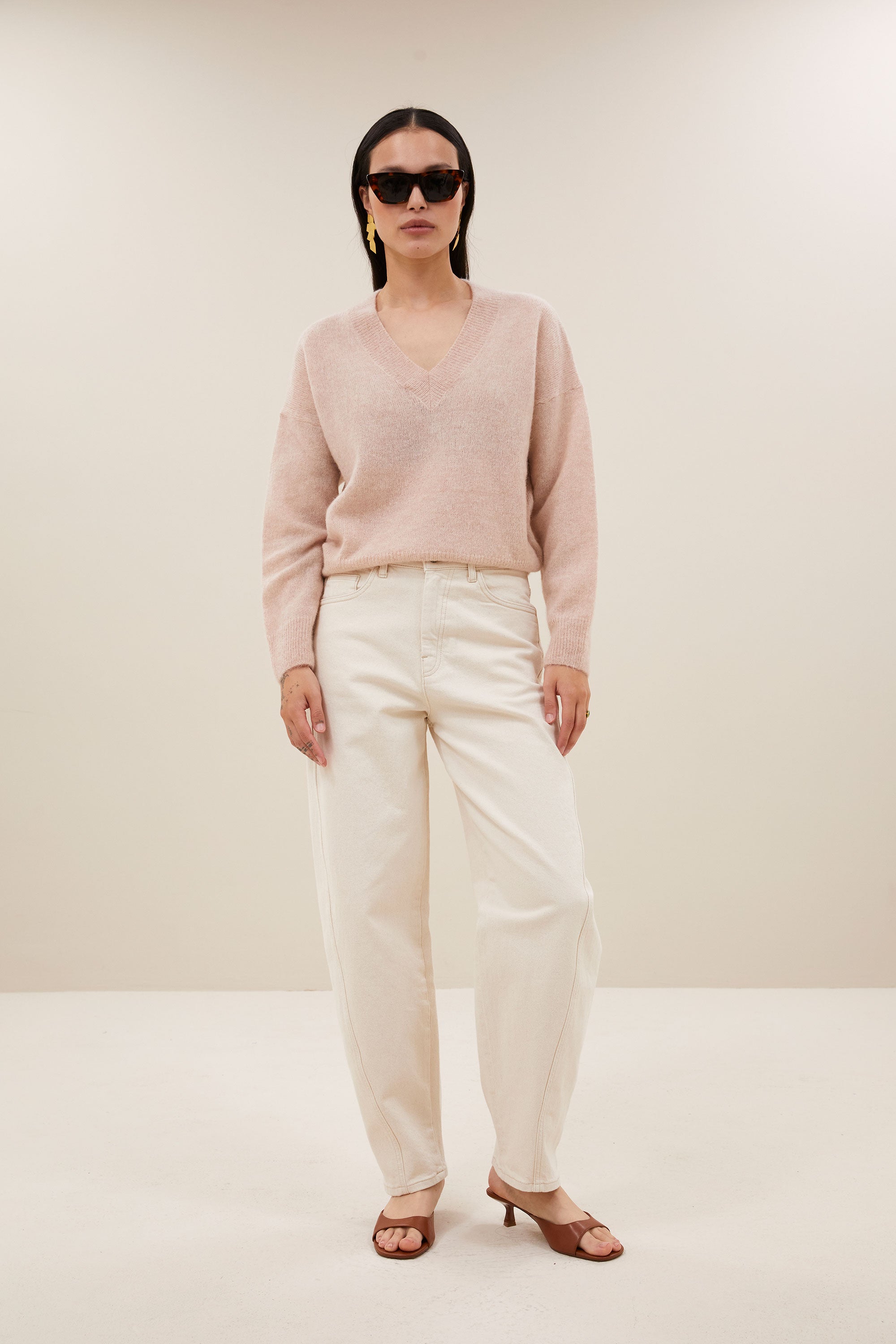 isja fine pullover | light pink