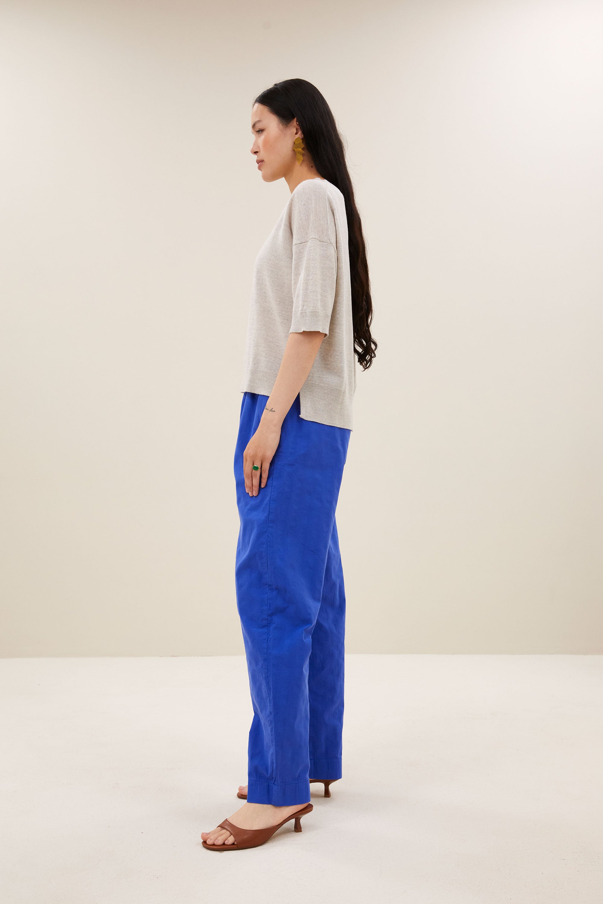 holly ss pullover | light grey melee