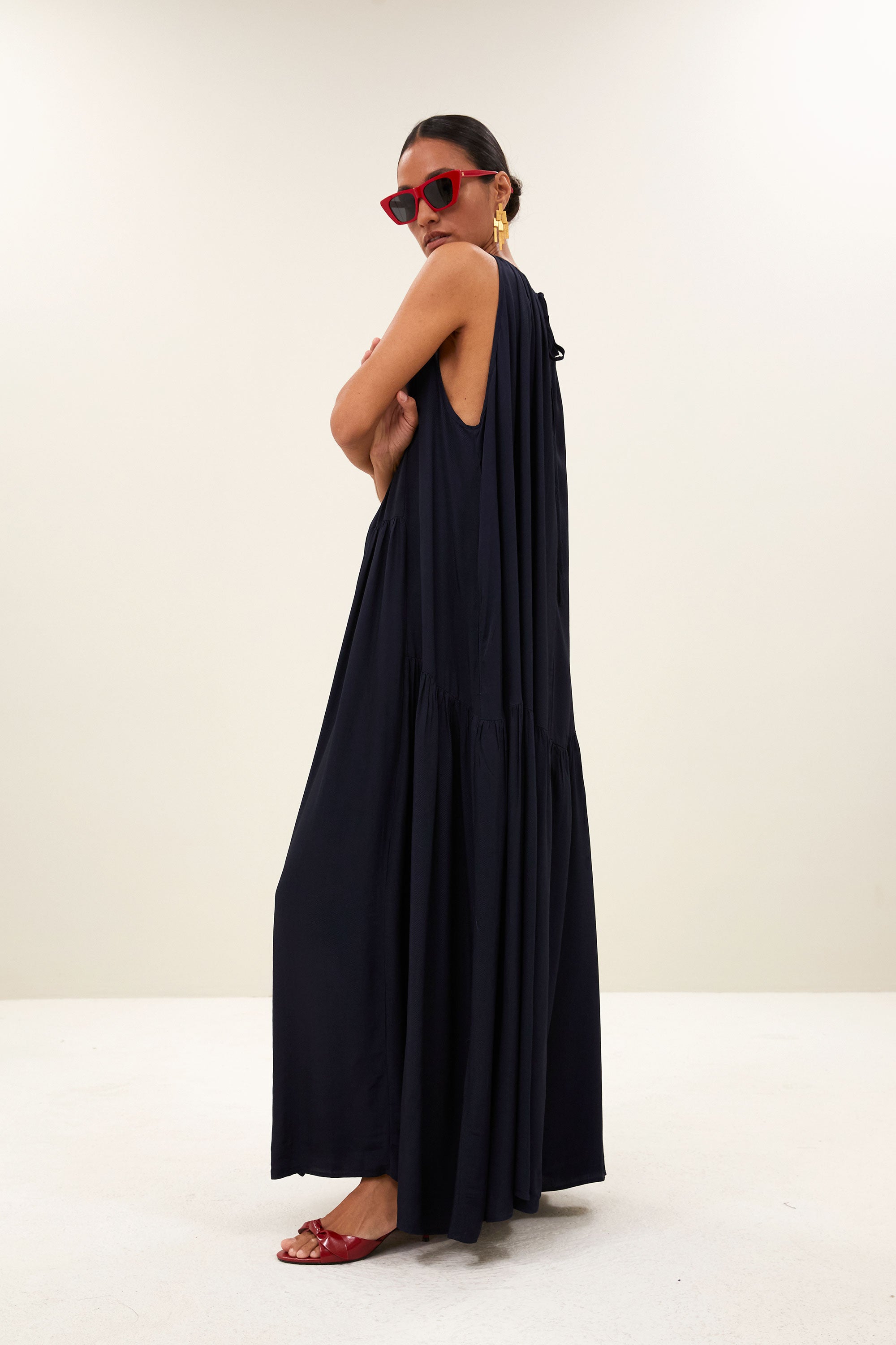 peggy twill dress | captain blue