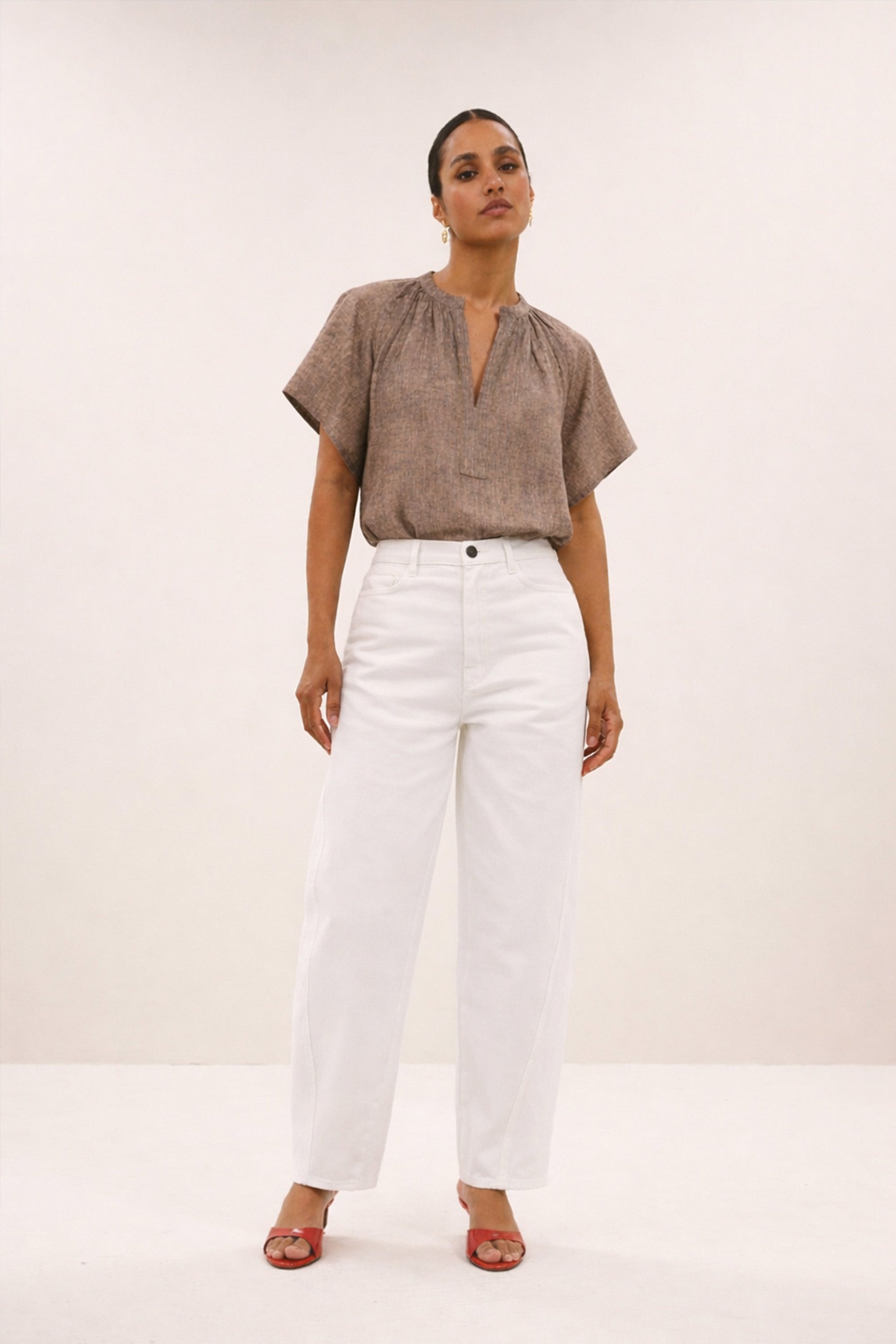begum white jeans | white