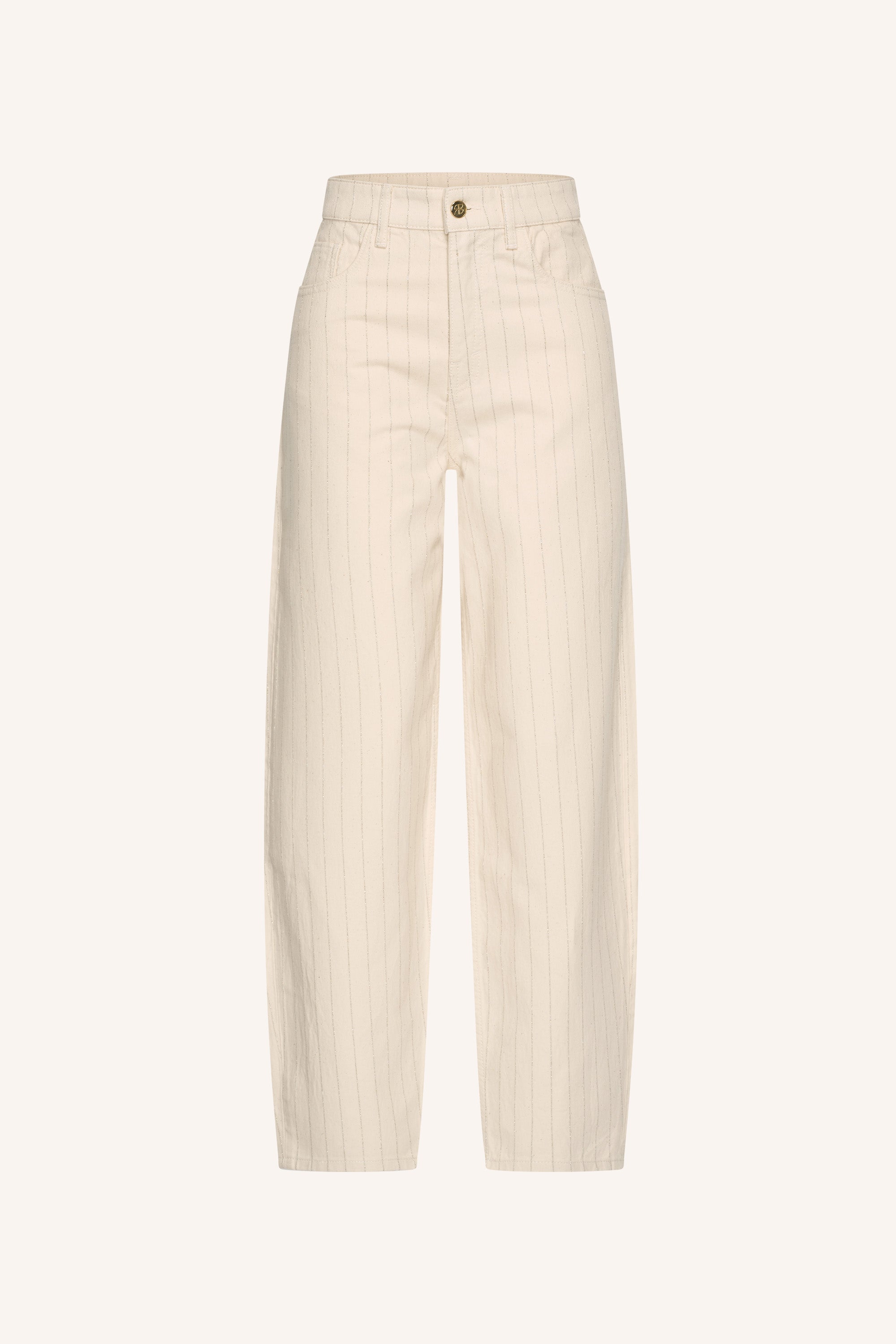 lew silver stripe pants | silver stripe