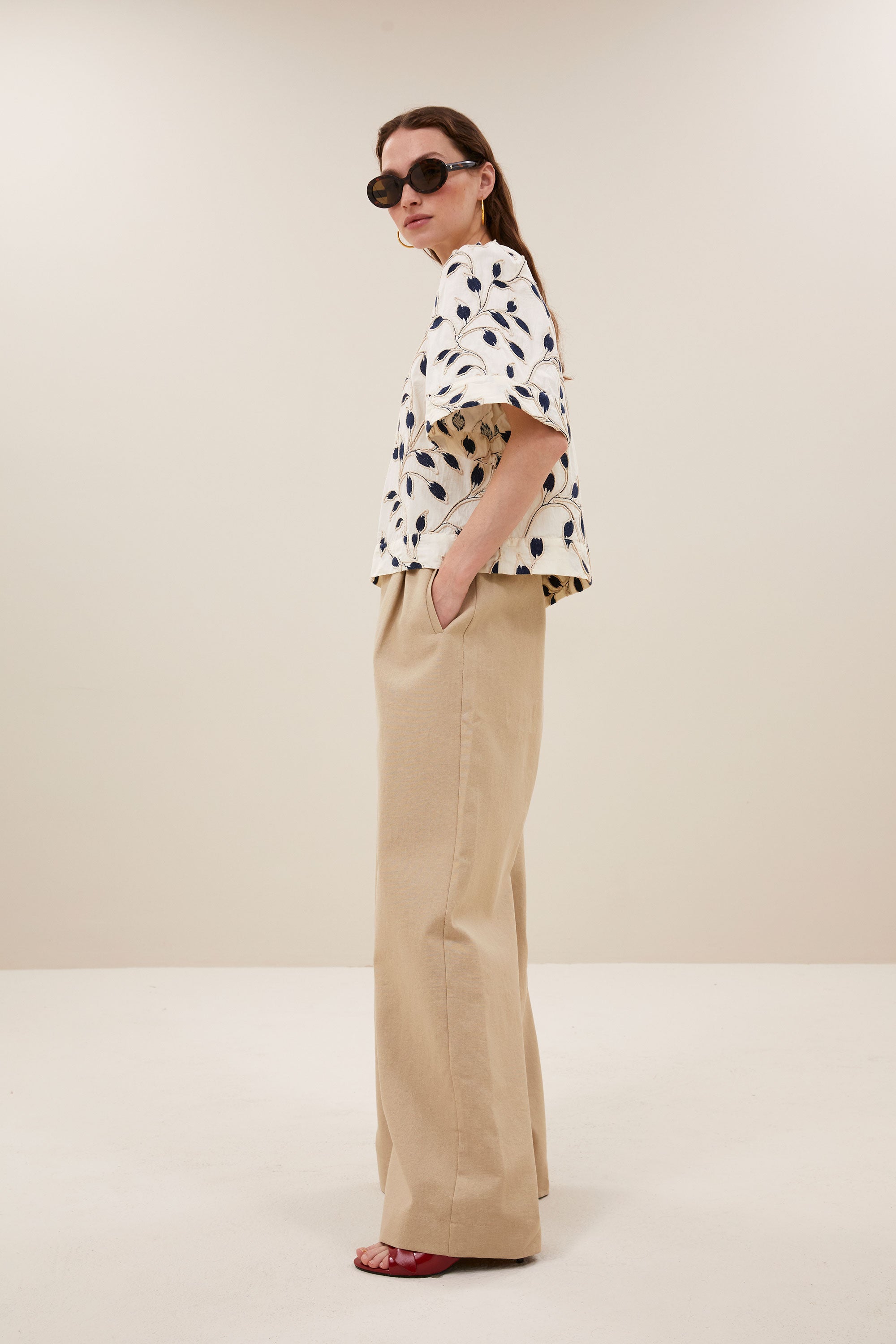 benji canvas pants | dark sand