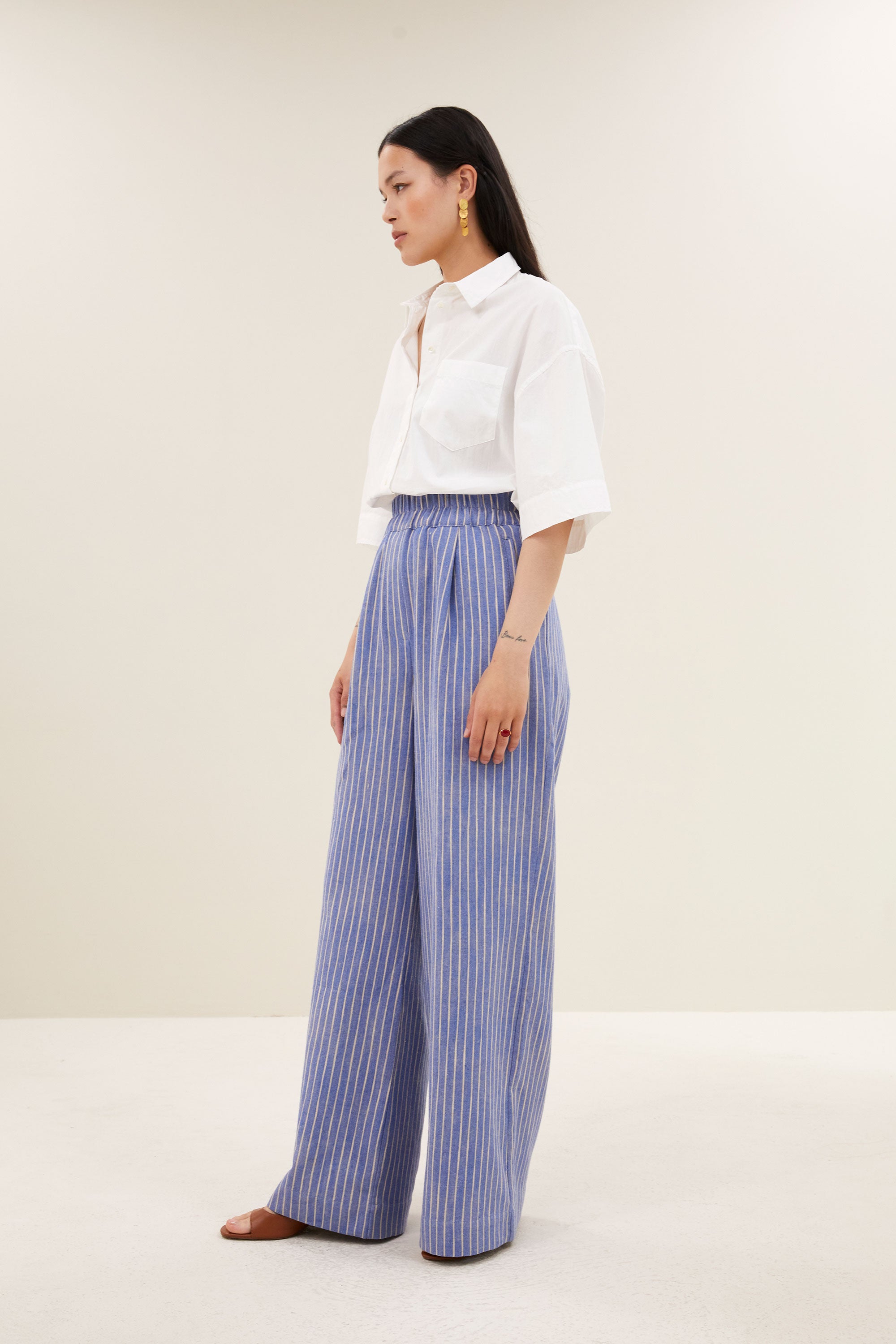 pilar poplin blouse | white