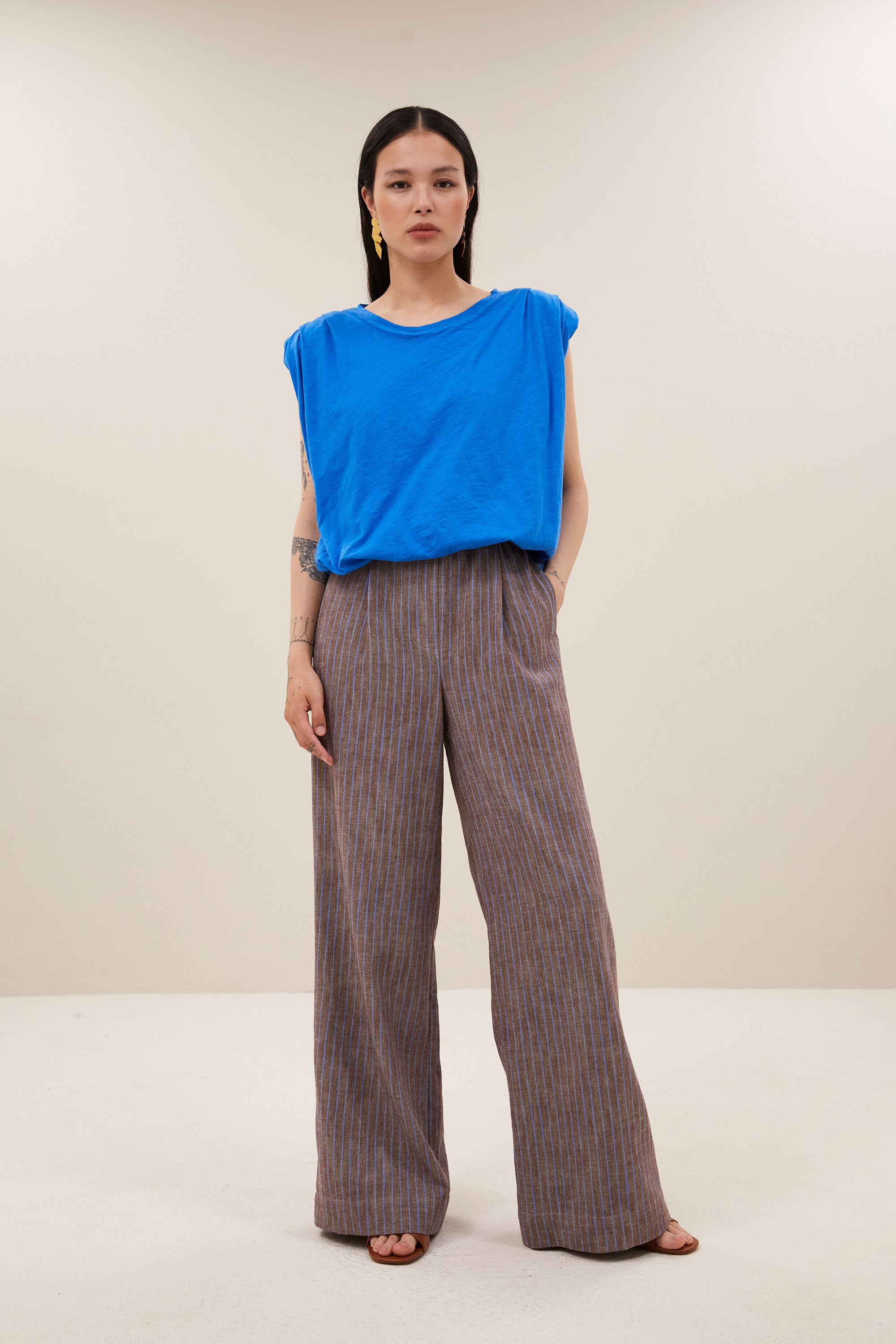 nilou jersey top | french blue