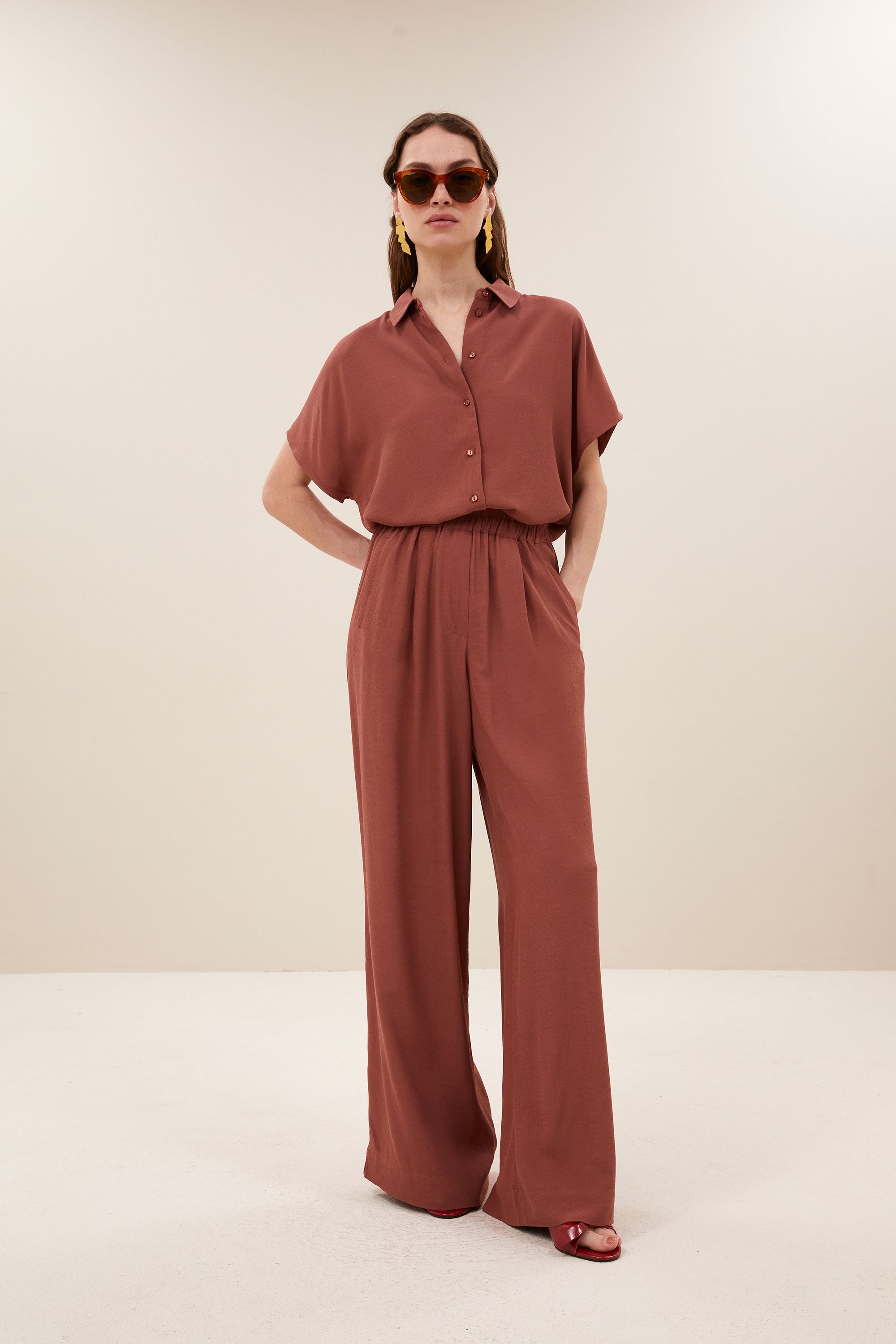 benji viscose pants | rustic sienna