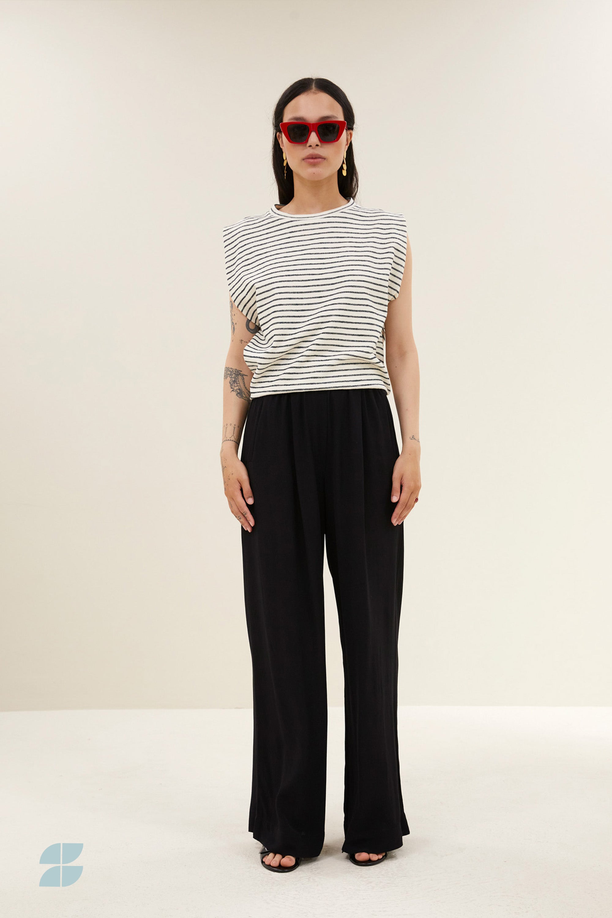 benji viscose pants | jet black