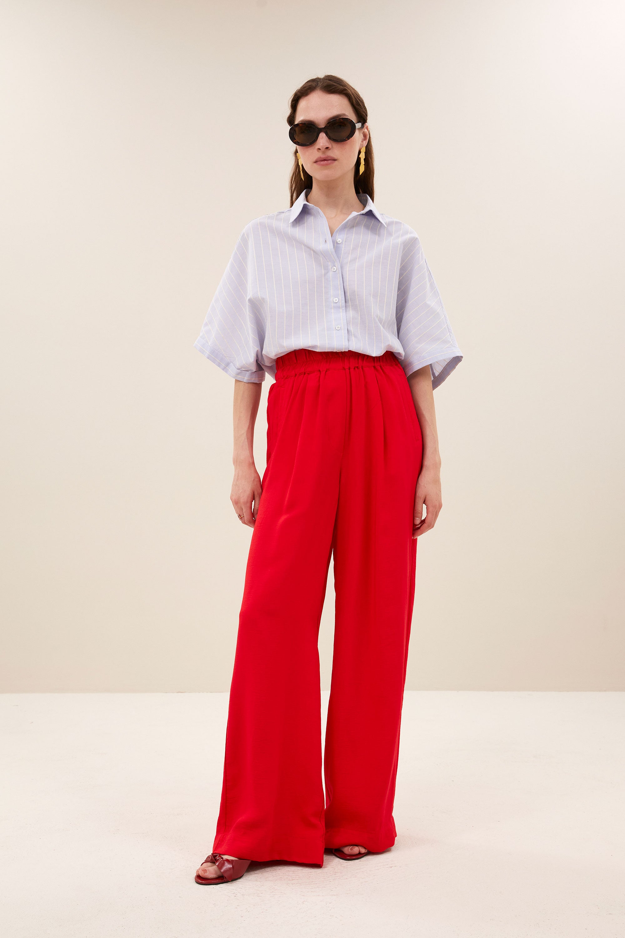 sunny stripe blouse | sintra blue stripe