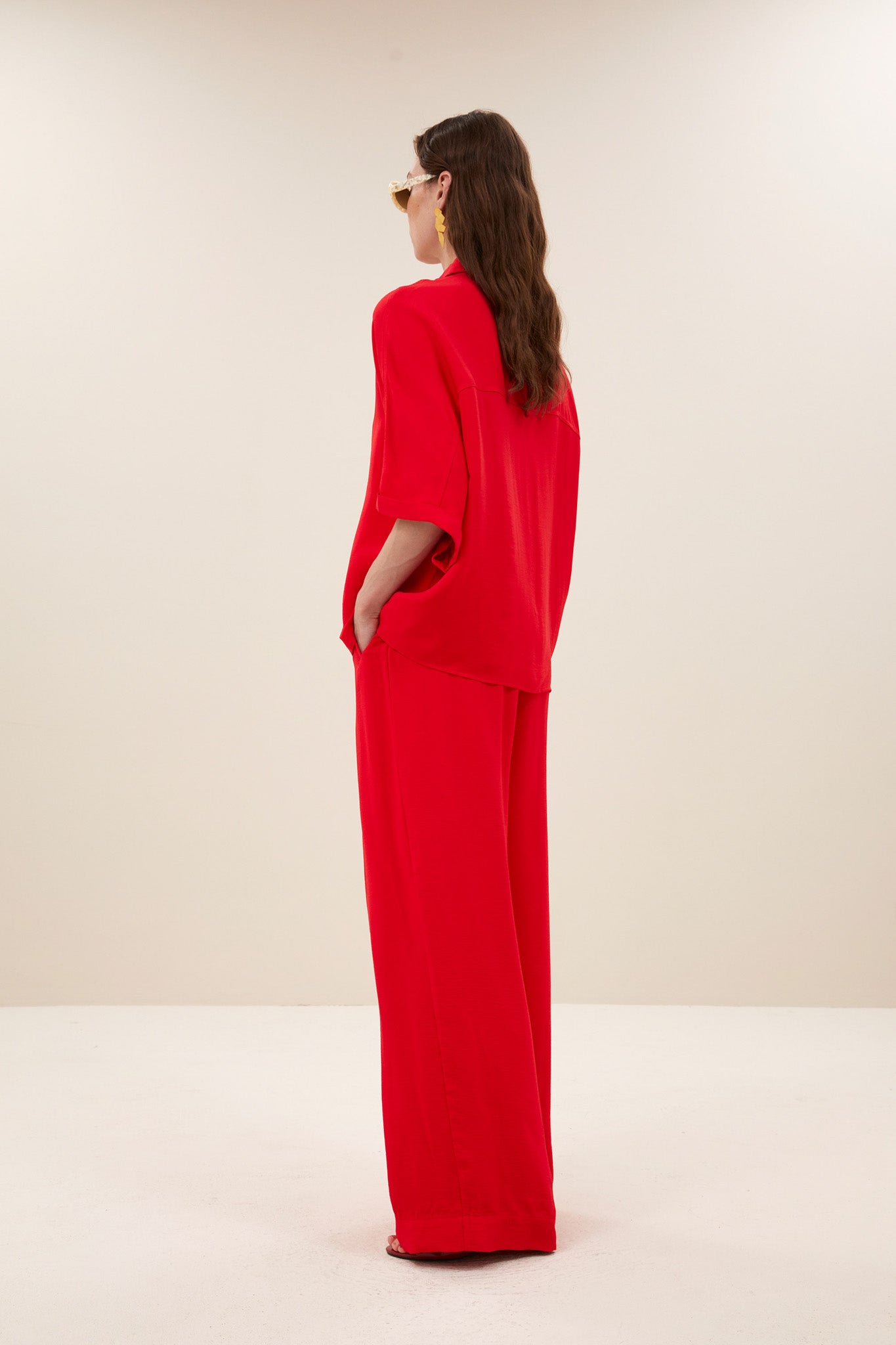 sunny satin stripe blouse | lollipop