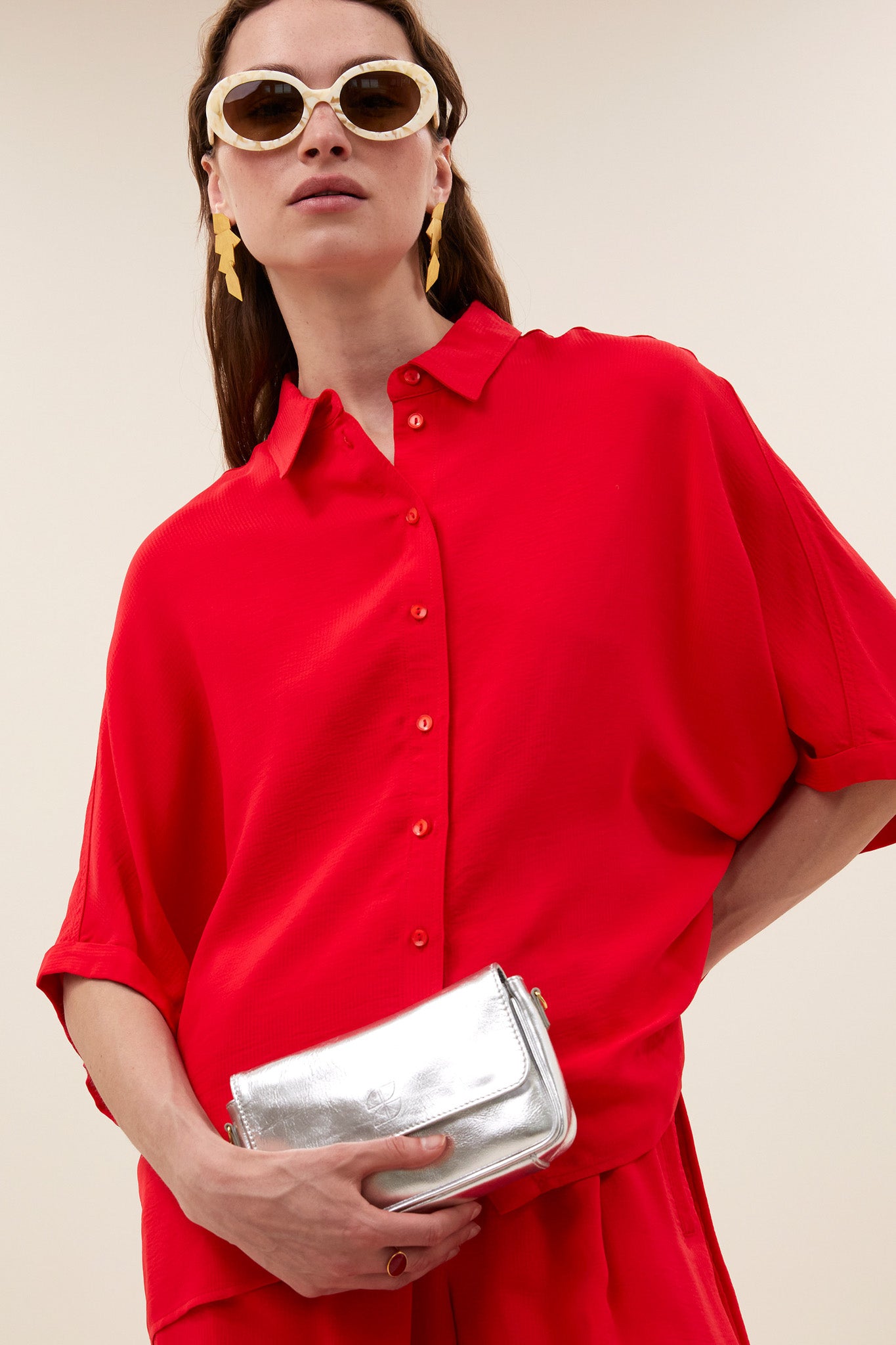 sunny satin stripe blouse | lollipop