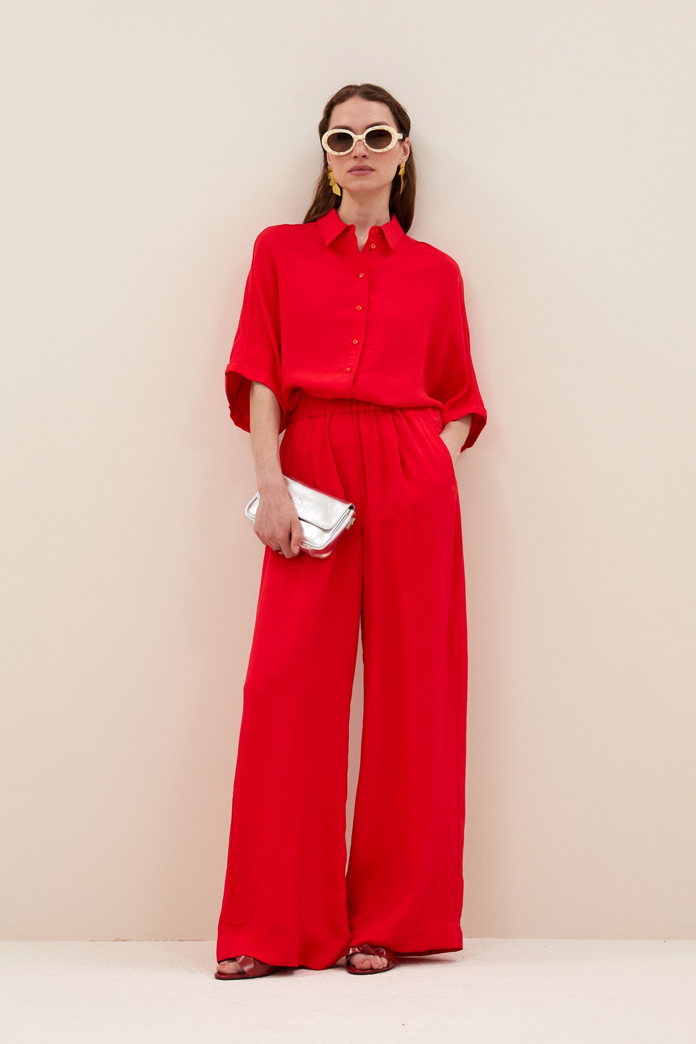 sunny satin stripe blouse | lollipop