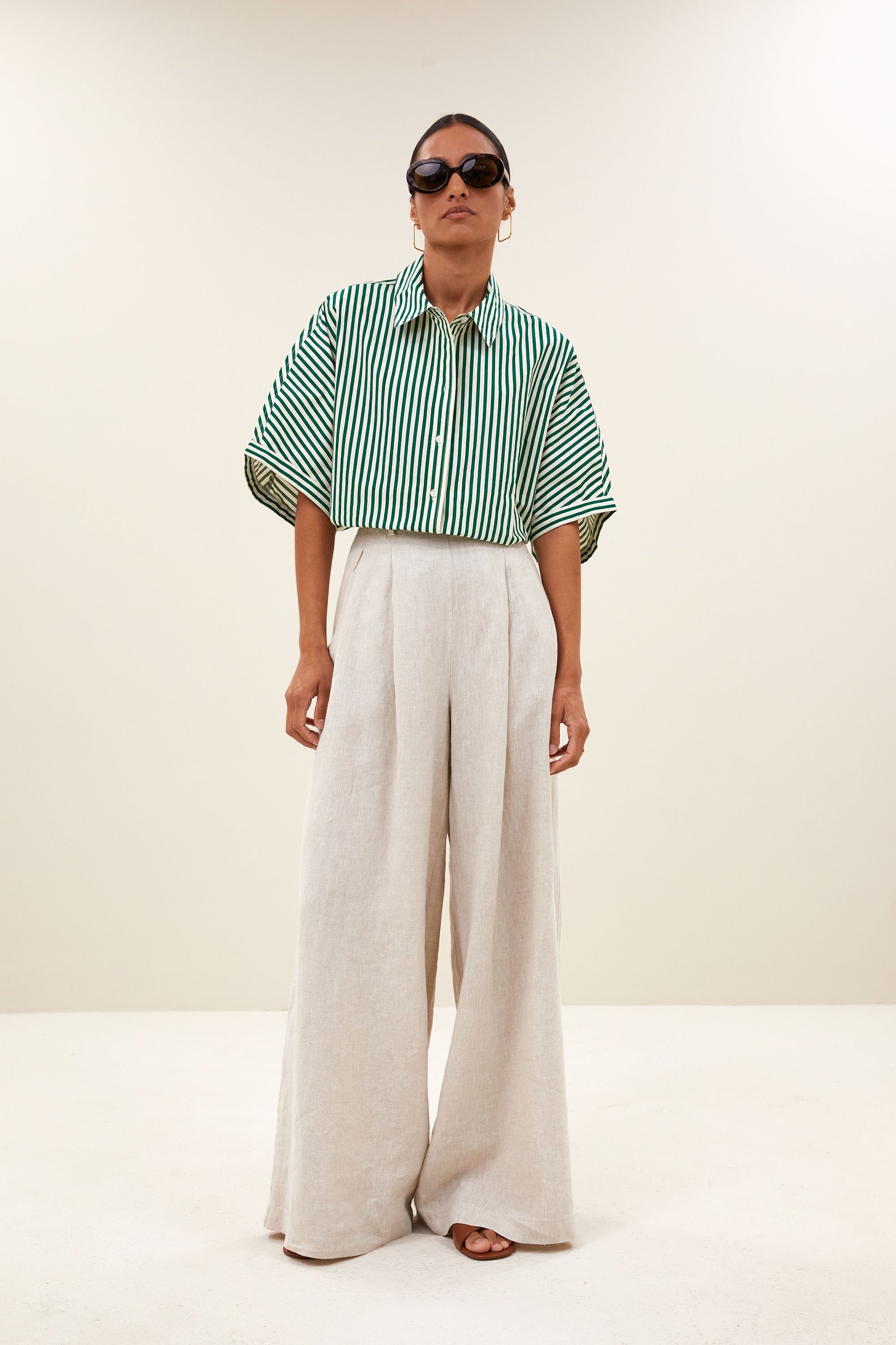 sef linen pants | chalk