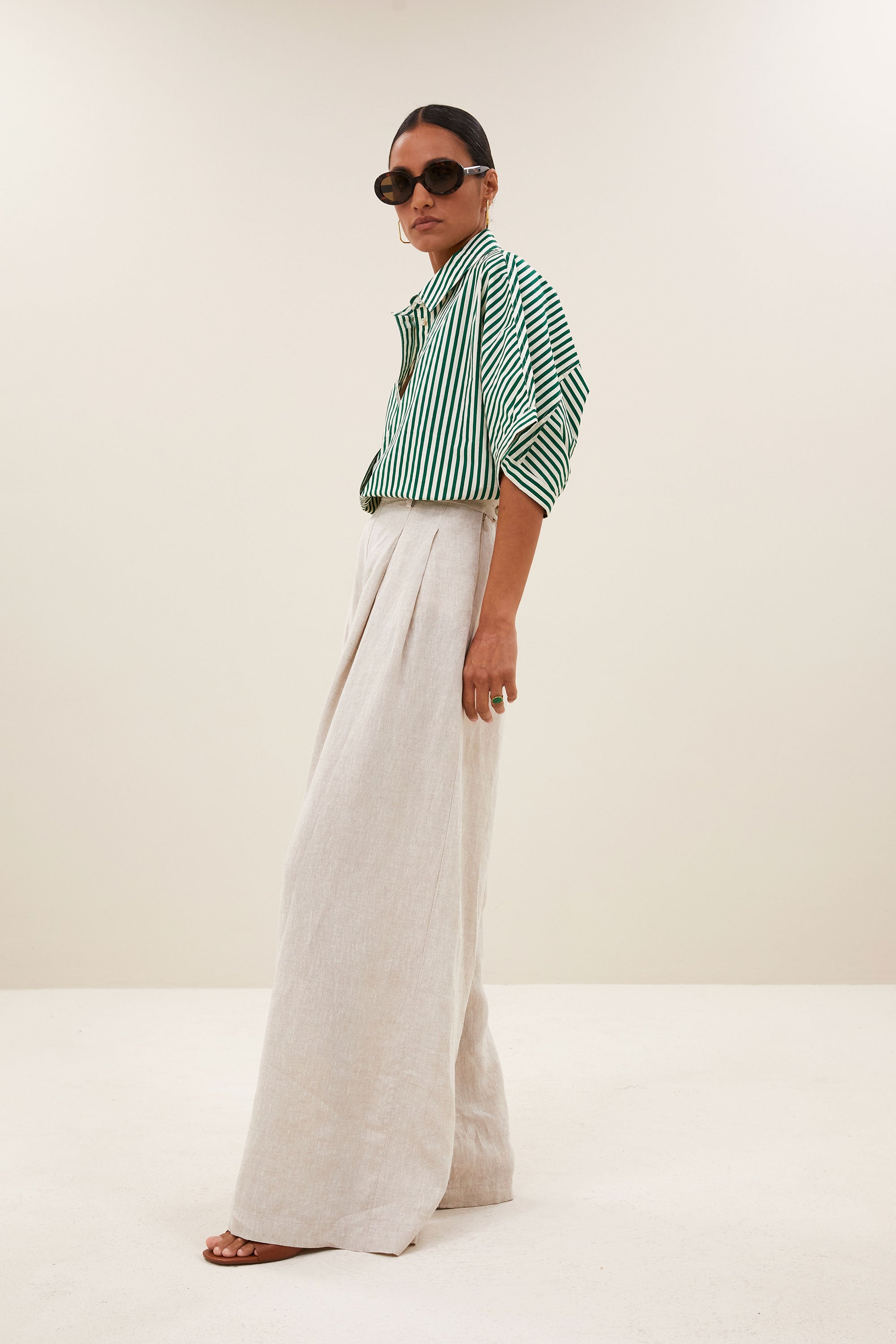 sef linen pants | chalk