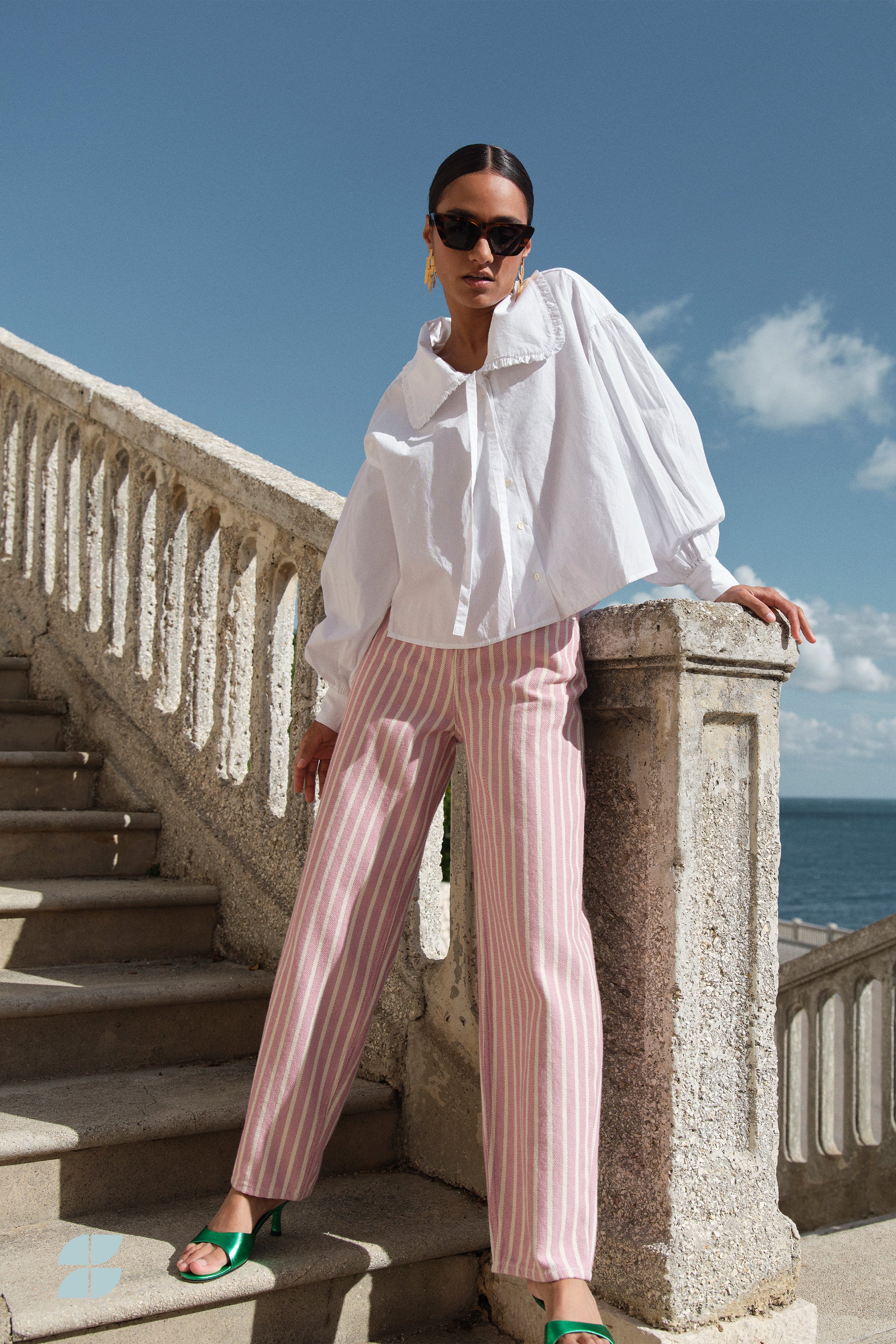 lew pink rocky pants | pink stripe
