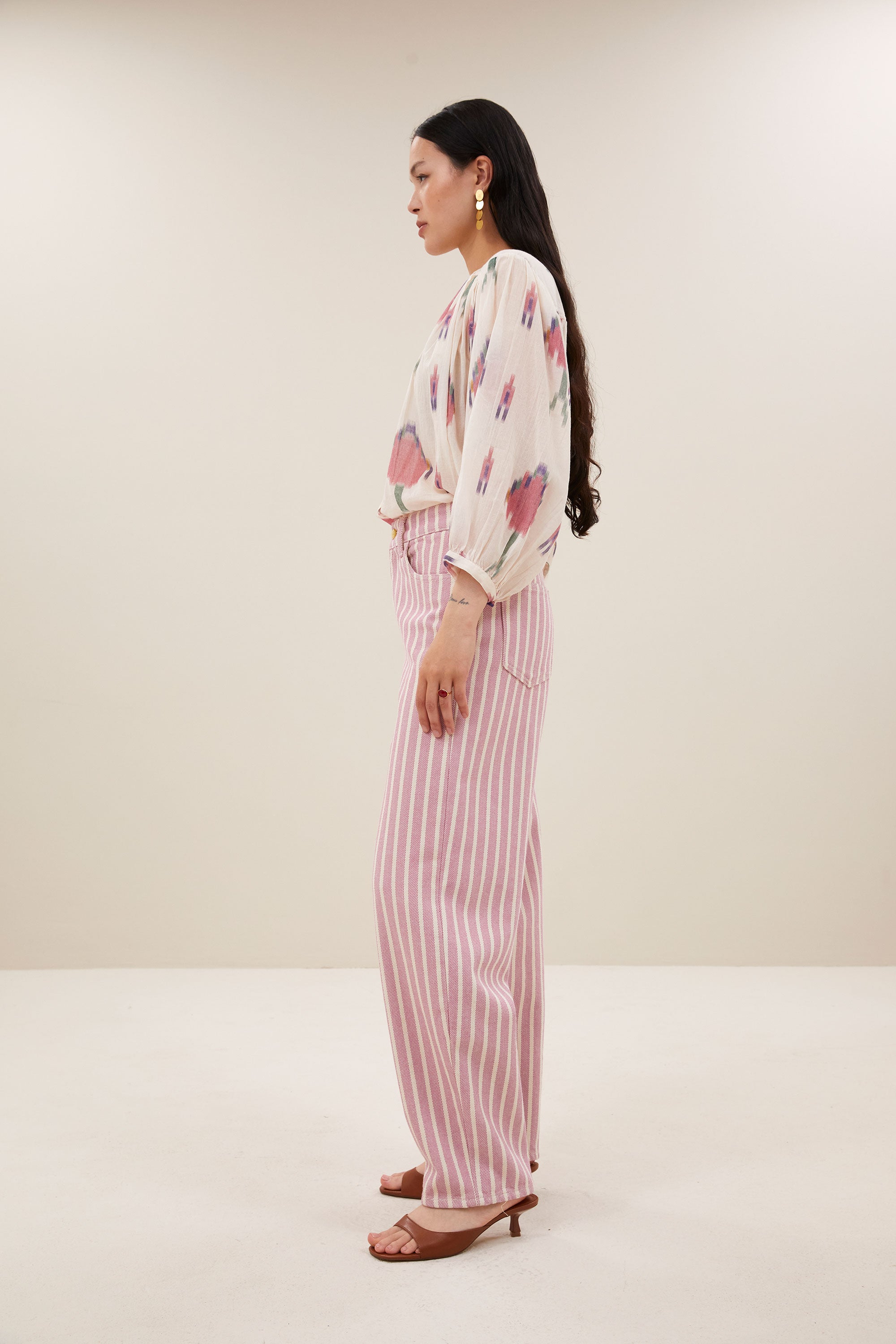 lew pink rocky pants | pink stripe