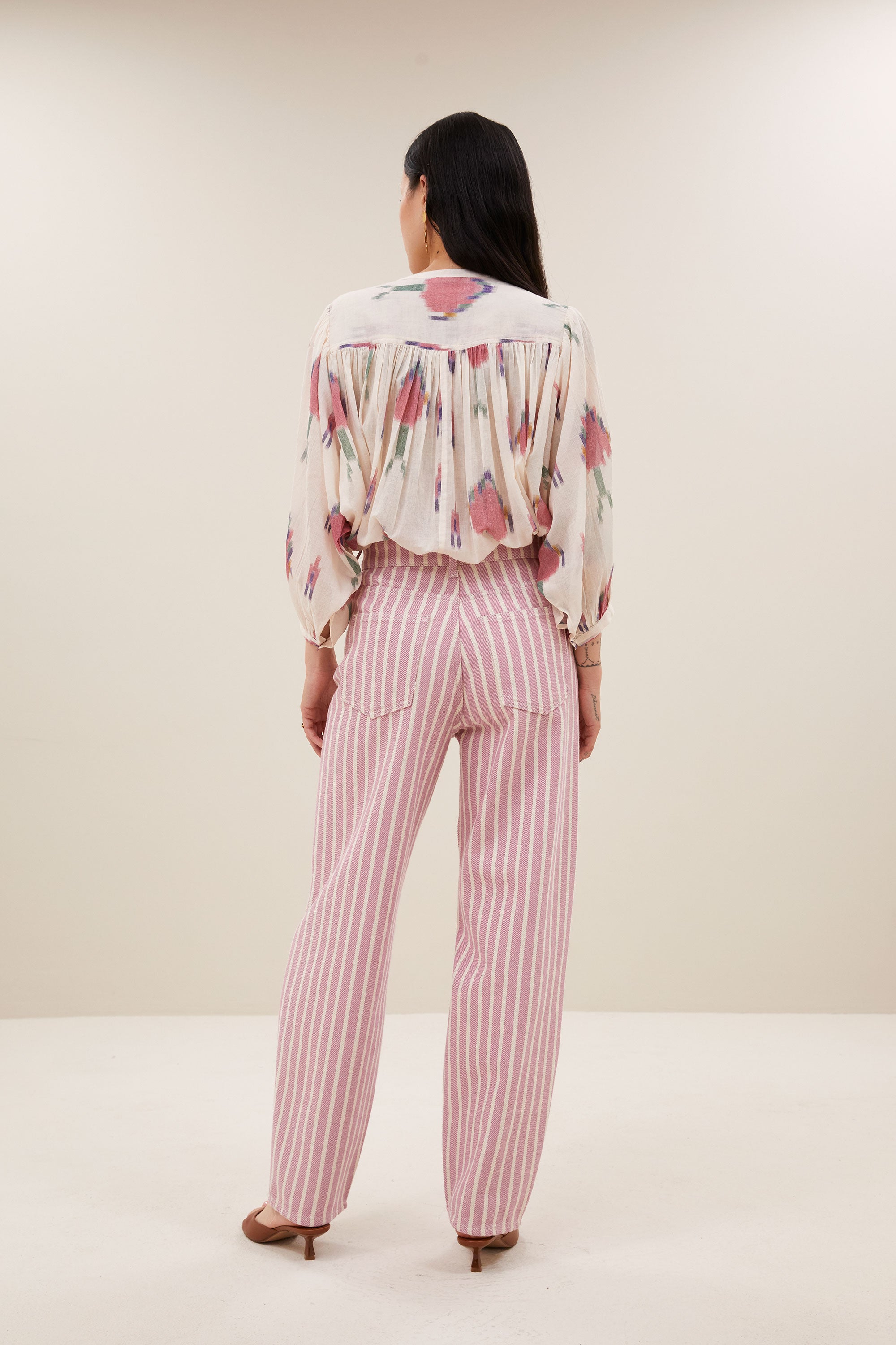 lew pink rocky pants | pink stripe