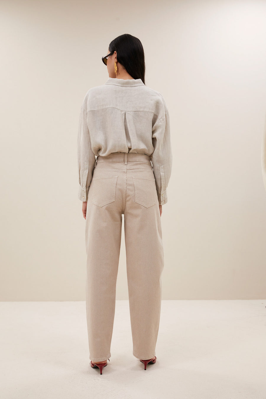 pants-begum-stripe-pants-sand-stripe-by-bar-Vooraanzicht