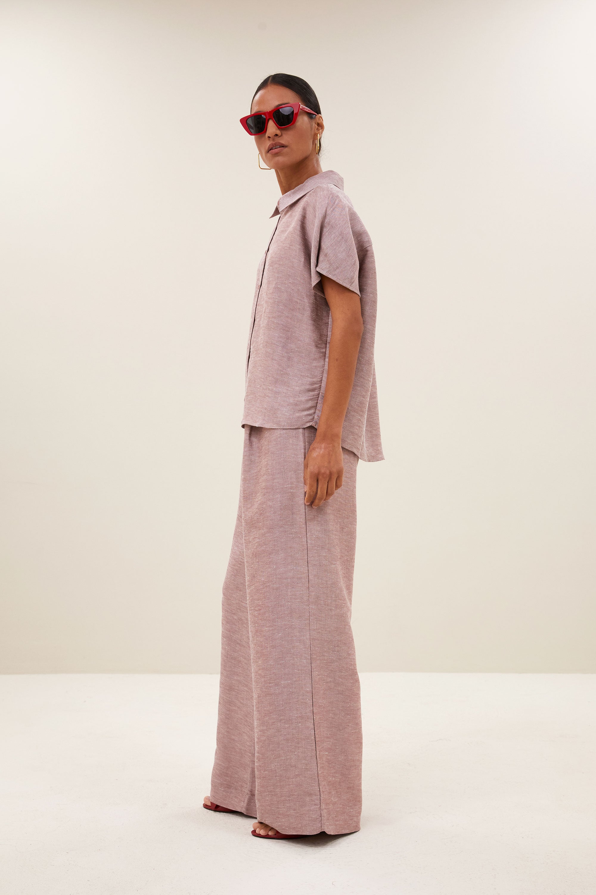 celin gloss pants | mellow rose