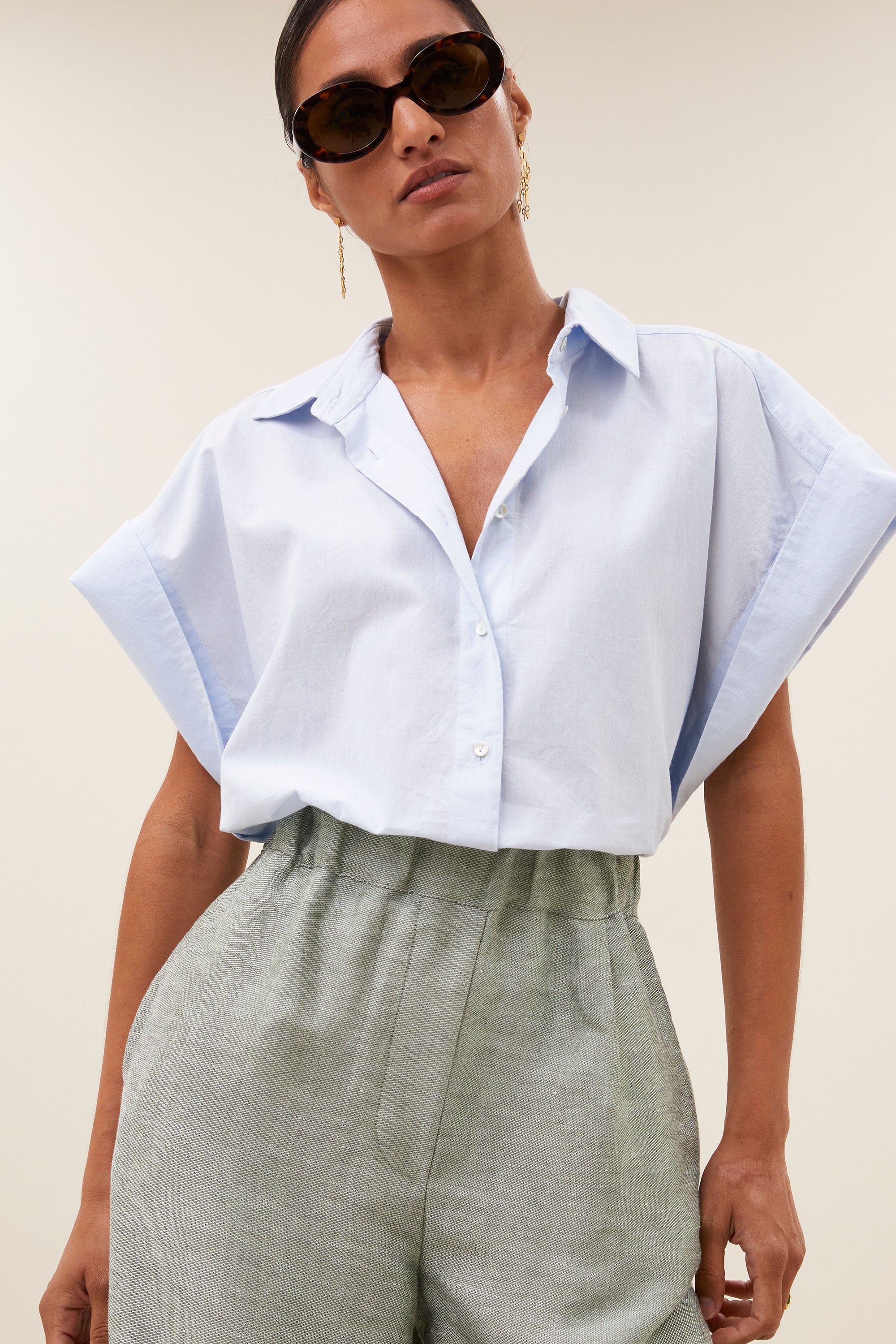 celin gloss pants | light mint