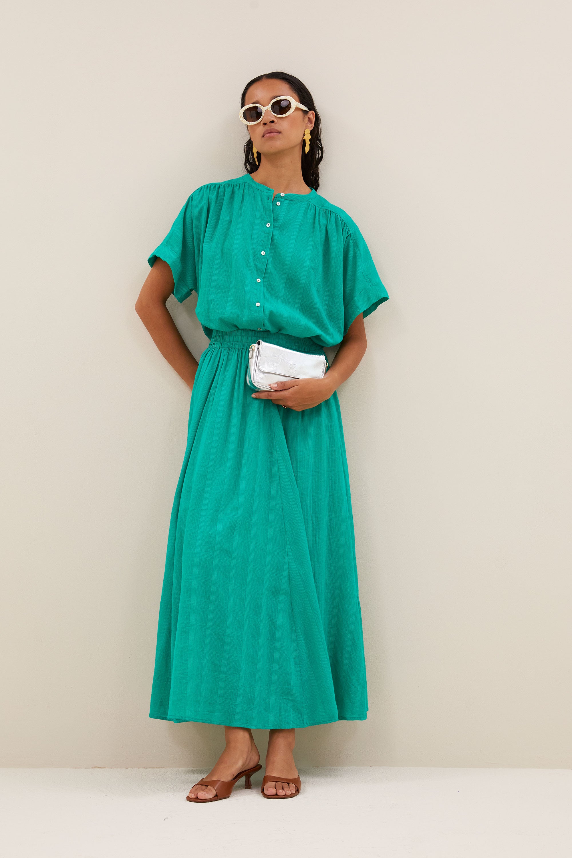 ruby dobby skirt | lucky green