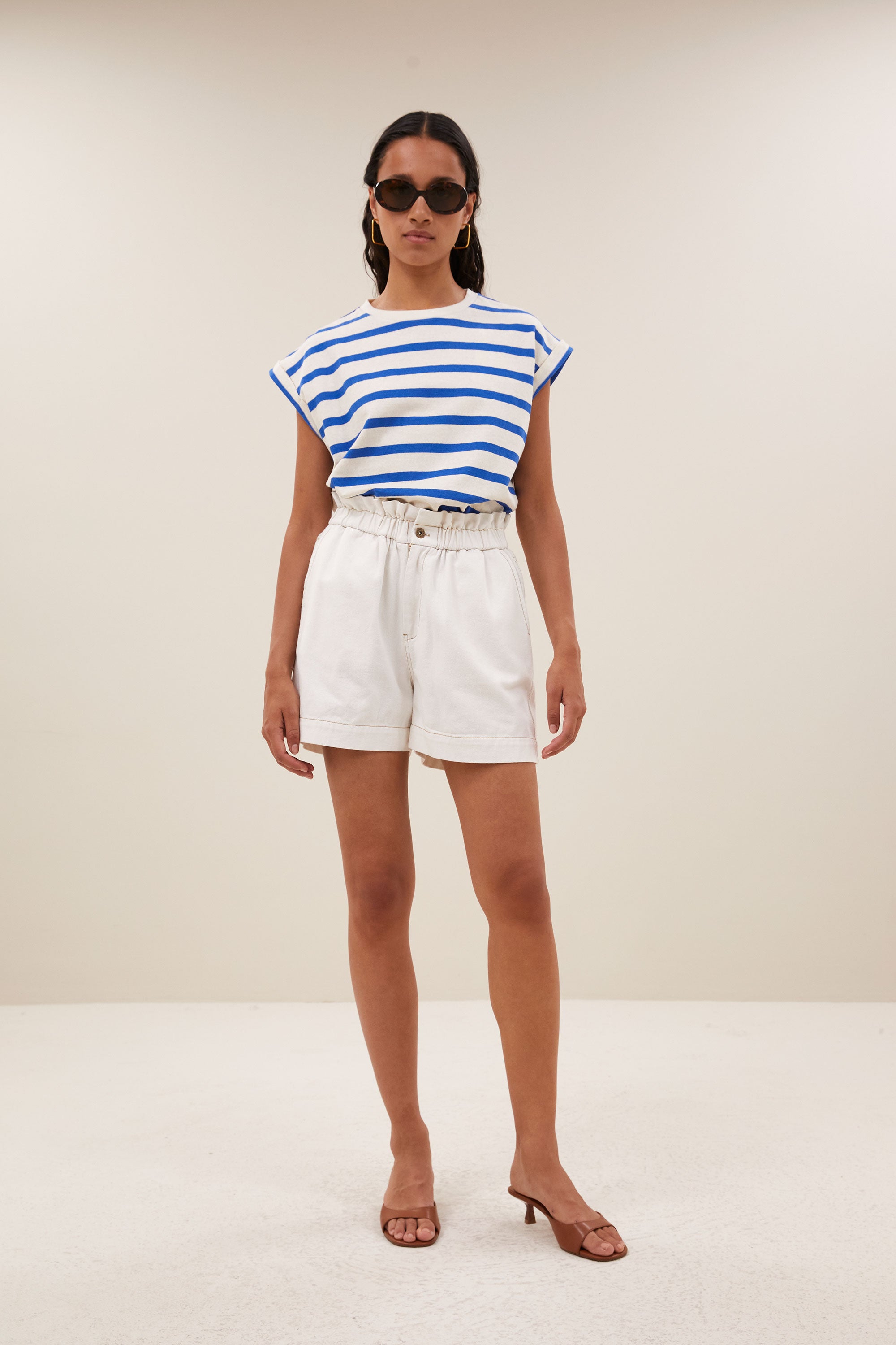 leon twill short | cloud white