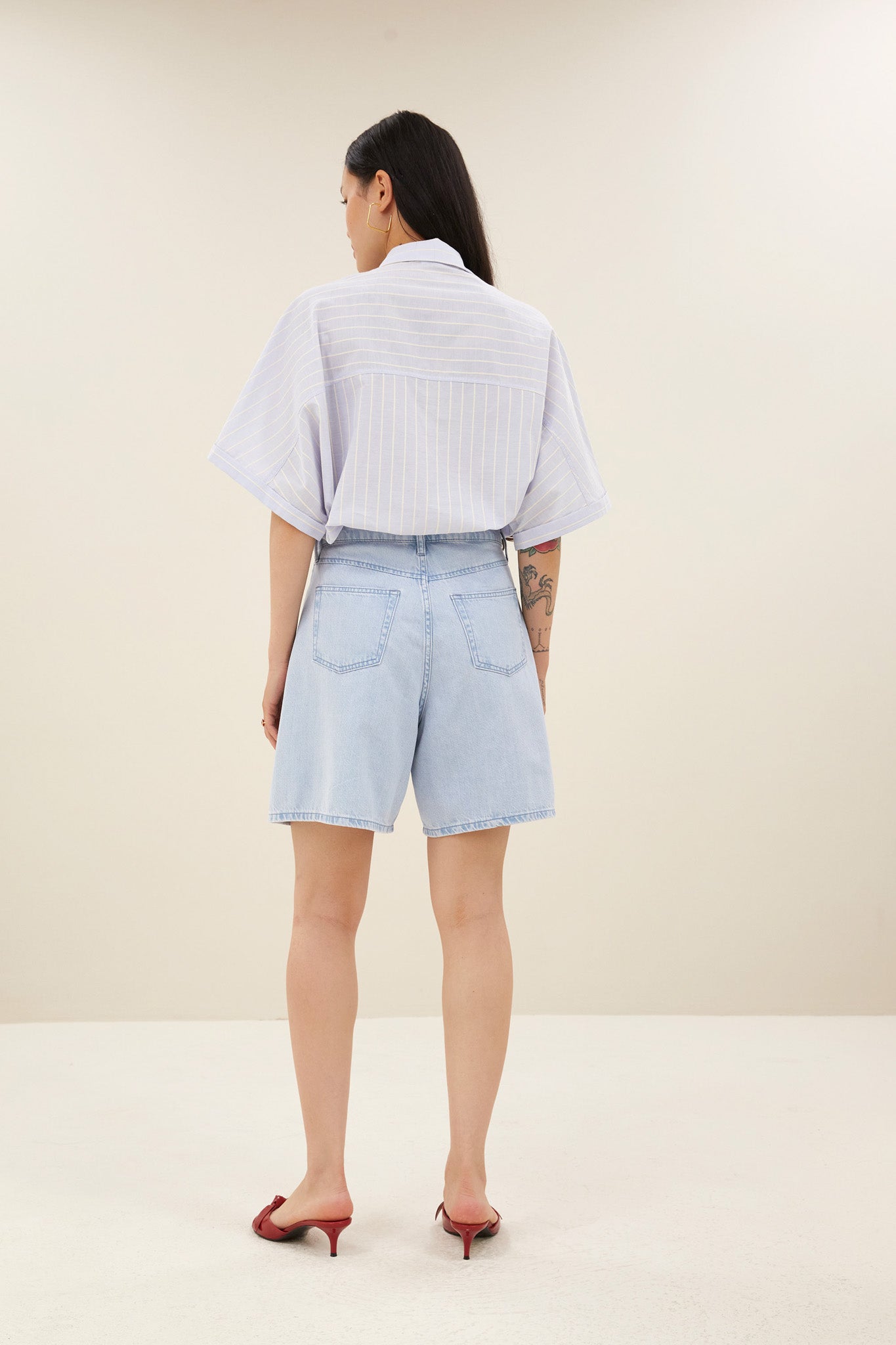 elisa denim shorts | light denim