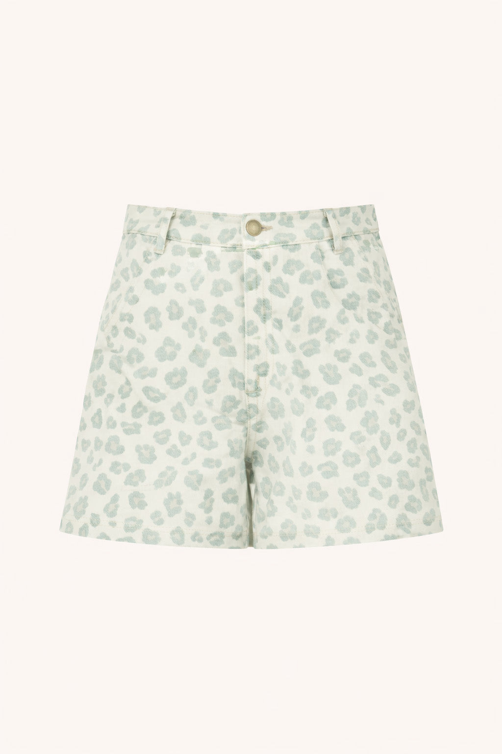 june green cheetah shorts | green cheetah