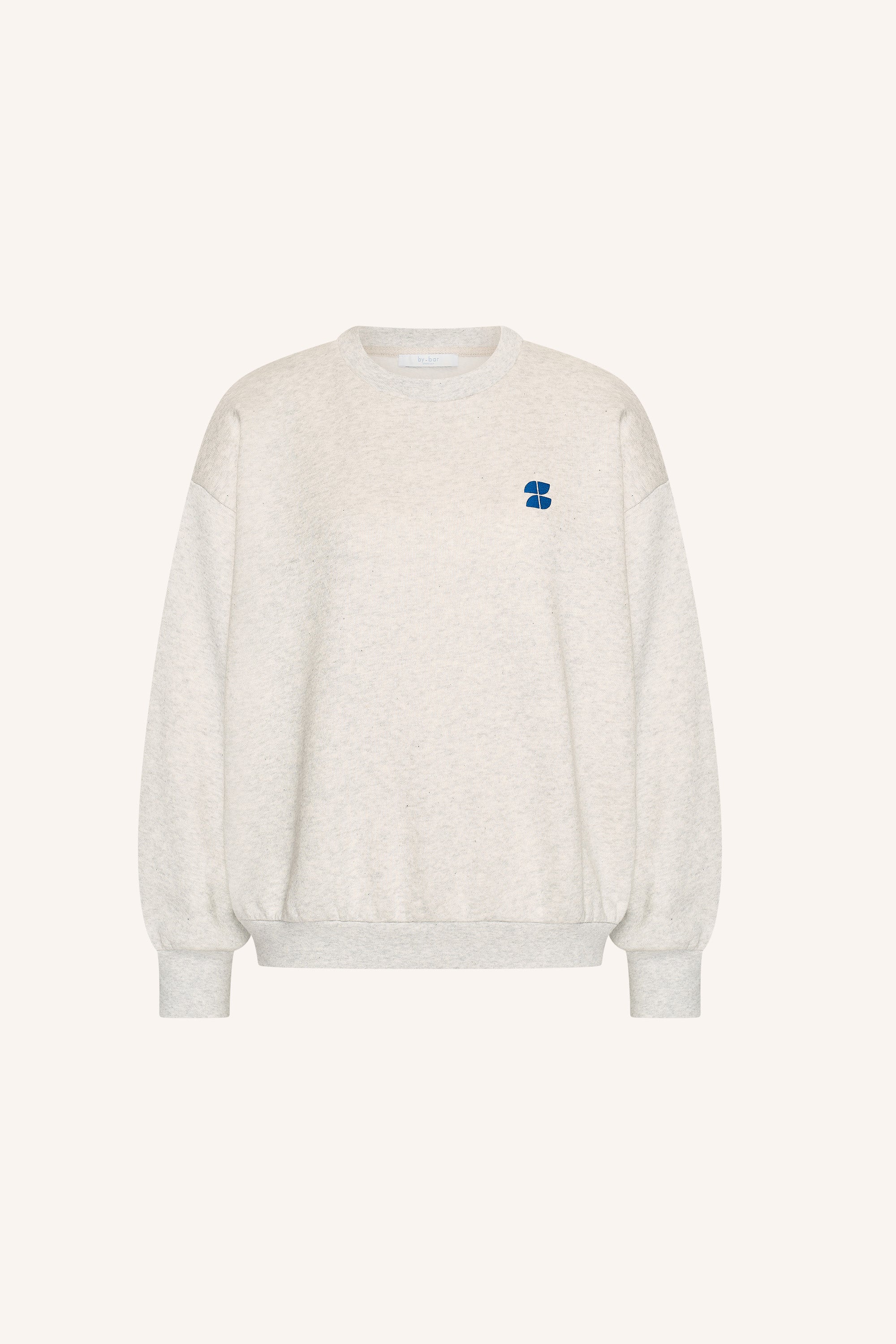 bibi melange lucky everyday sweater | light grey melee