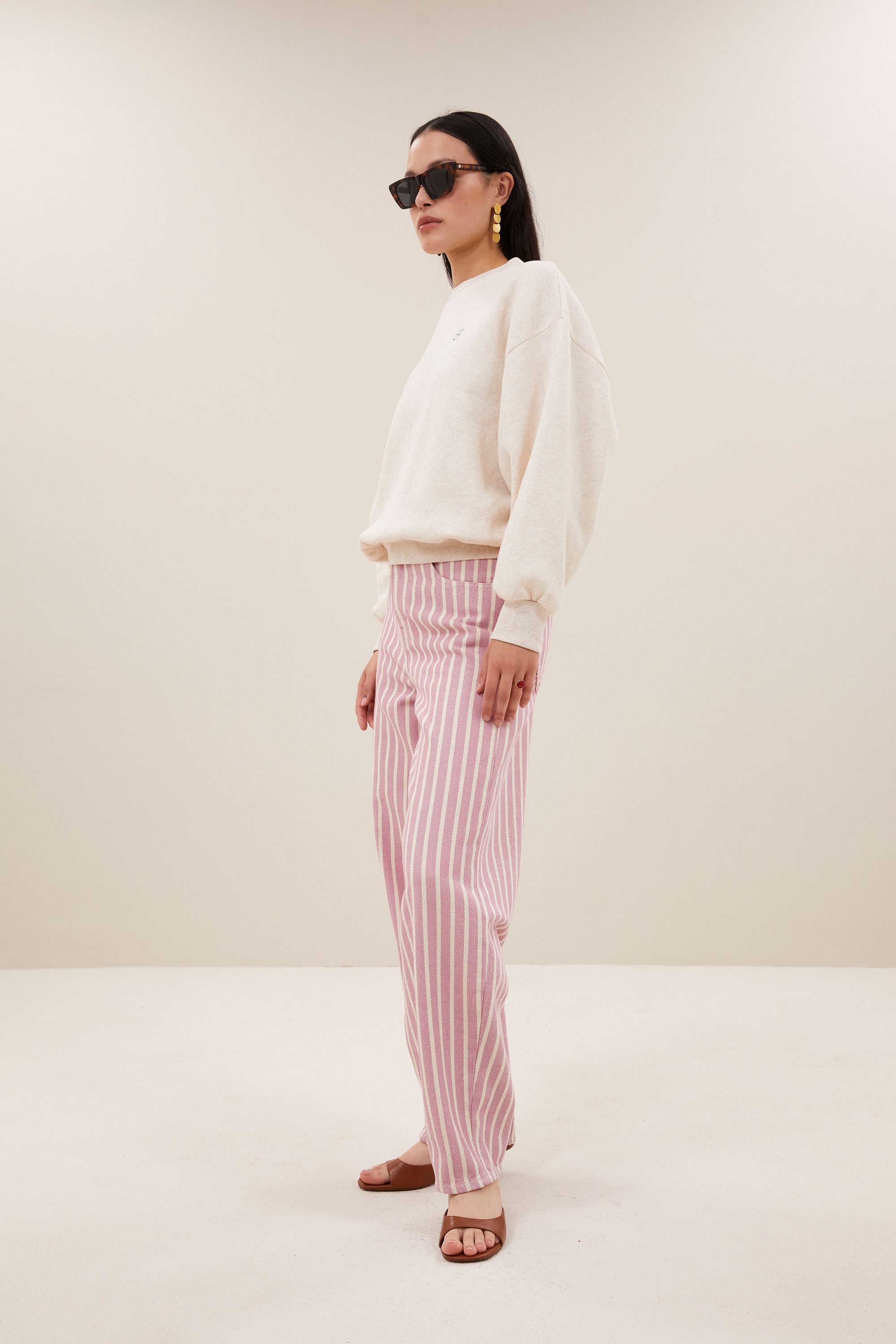 bibi melange lucky everyday sweater | oyster melee