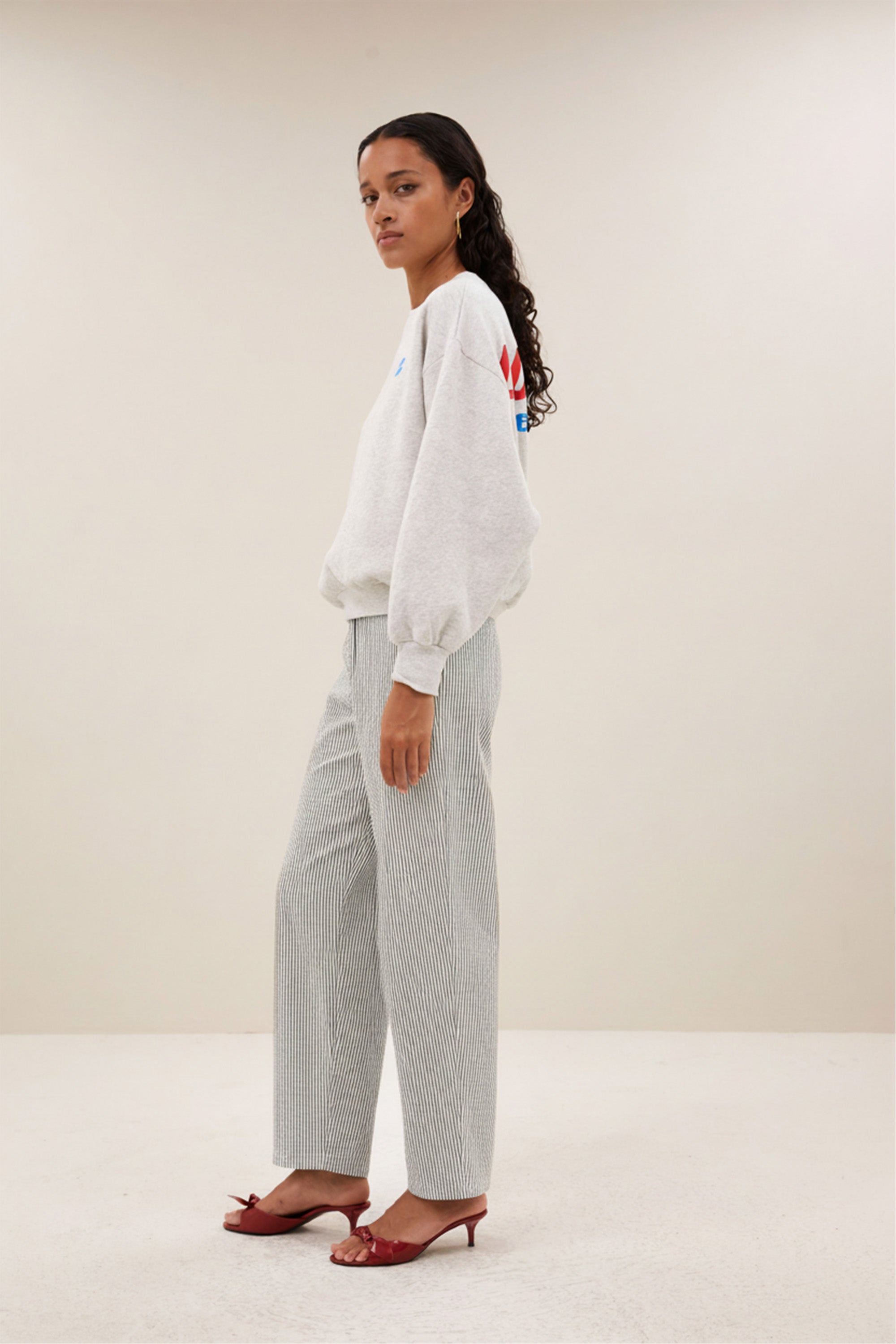 lew stripe pants | jet black stripe