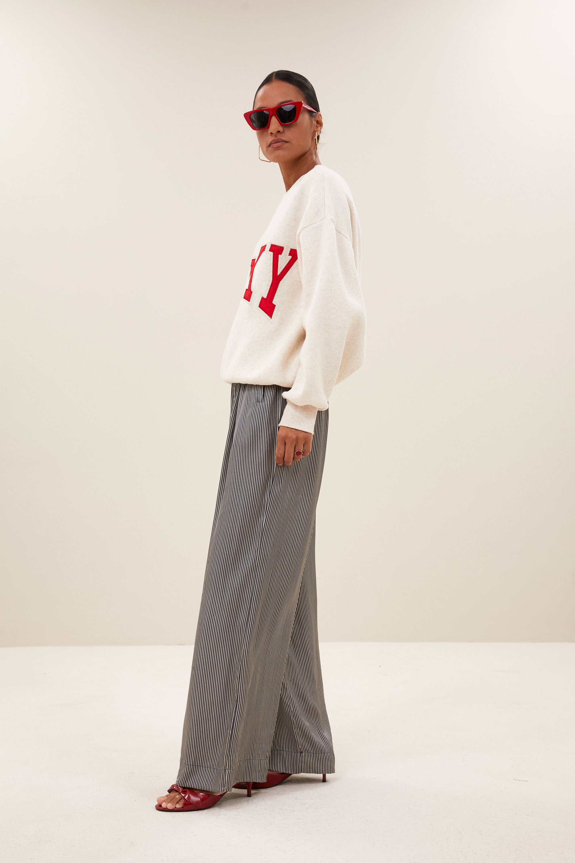 bibi lucky patchwork sweater | oyster melee