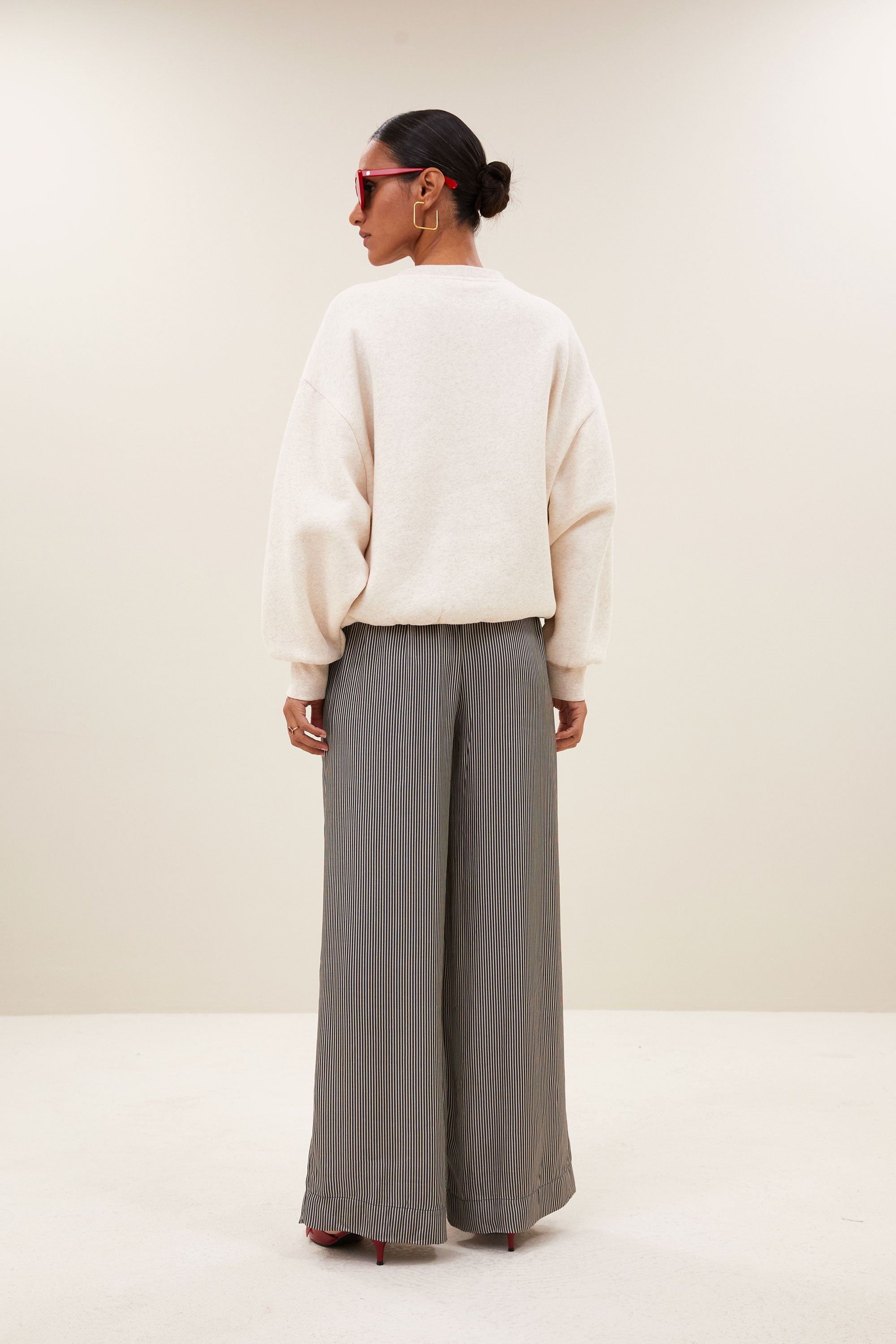 bibi lucky patchwork sweater | oyster melee