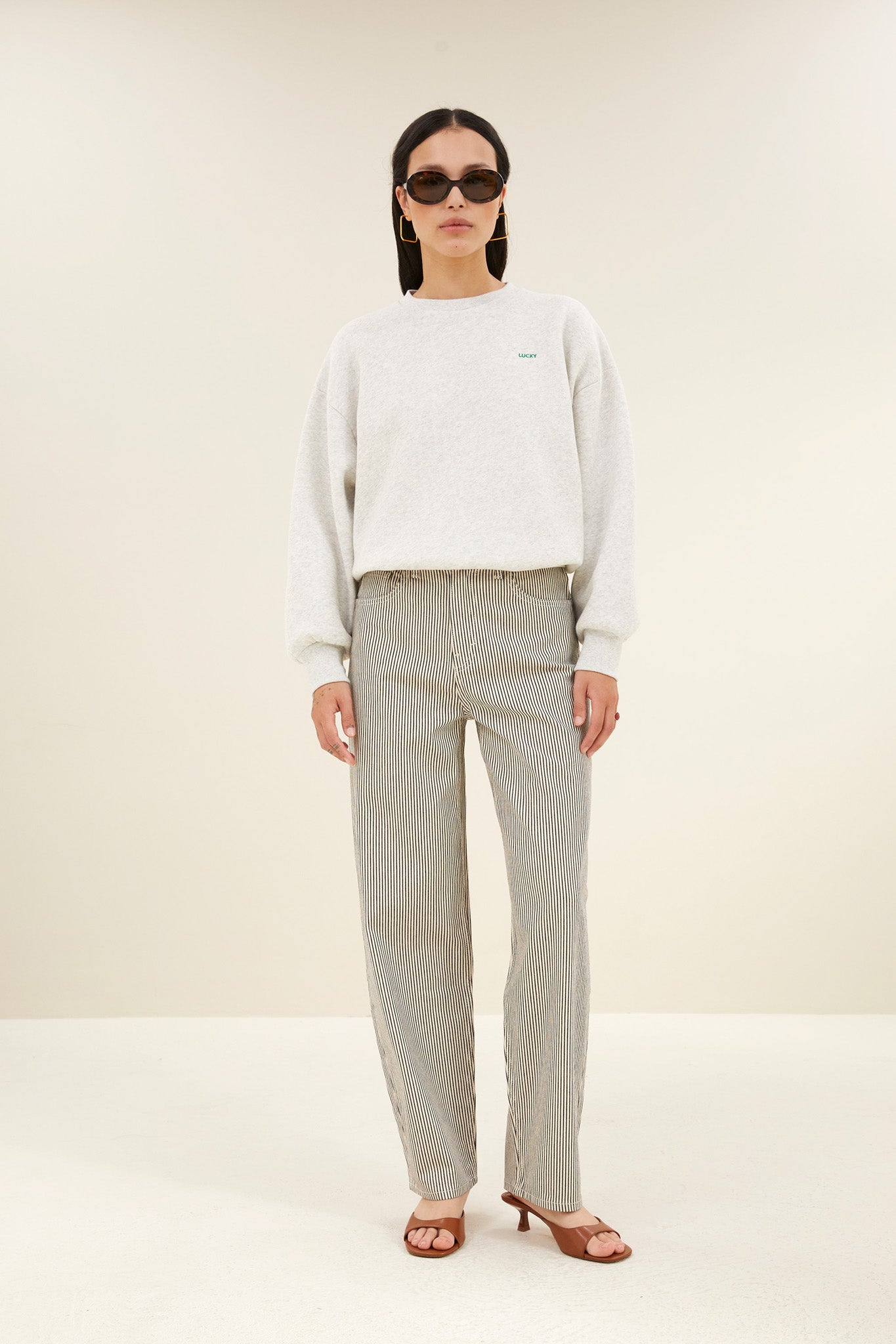 bibi clover sweater | light grey melee