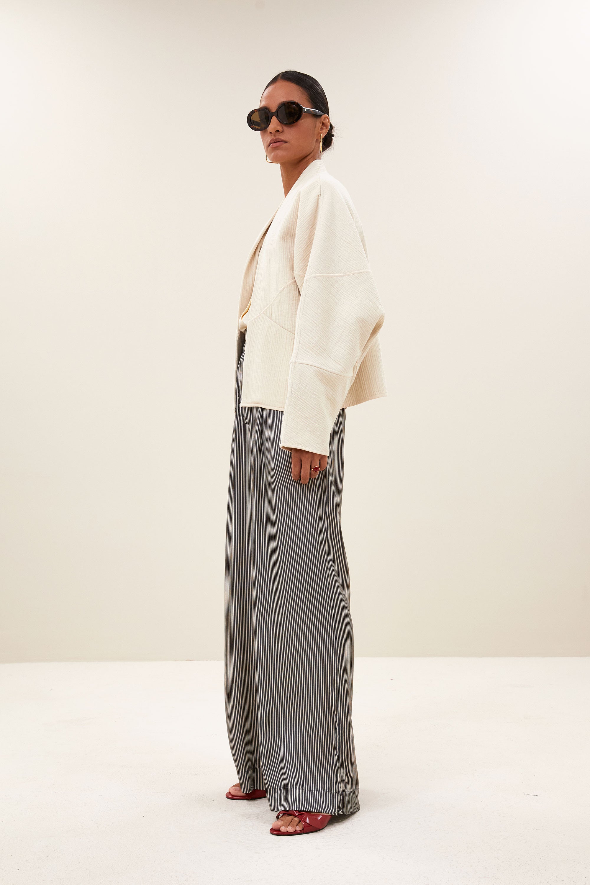 flora cotton jacket | light chalk