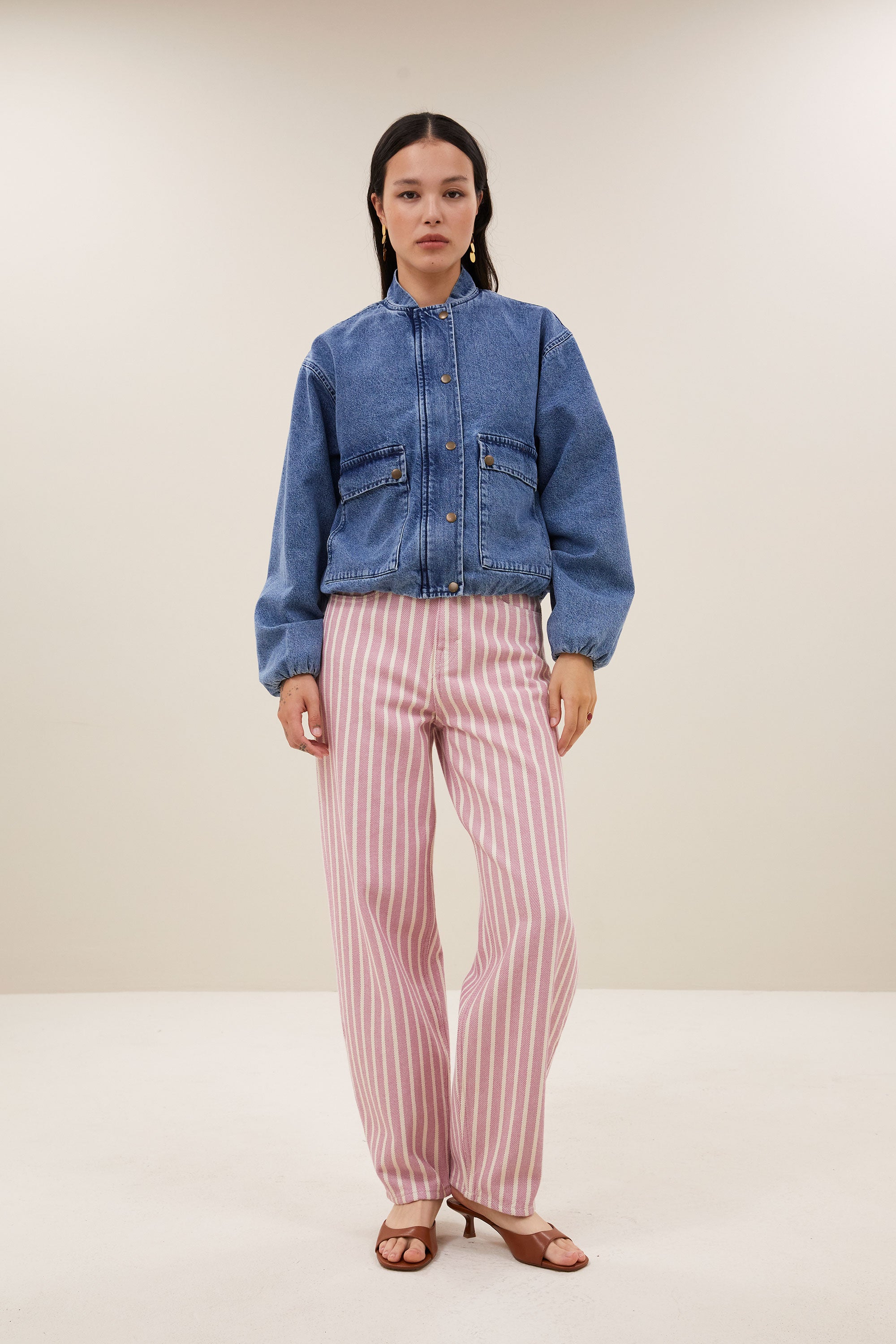 maggie denim jacket | mid denim