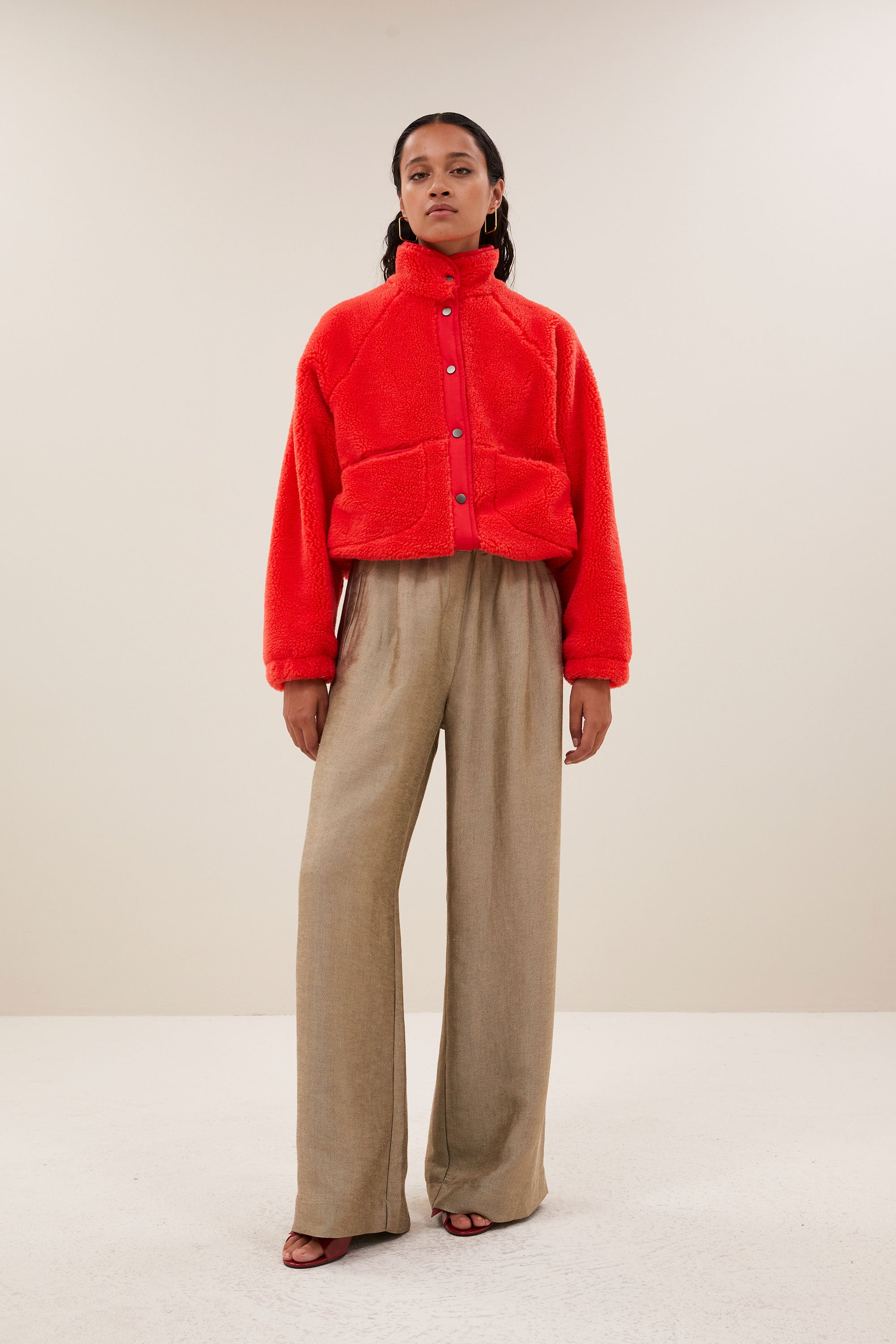 steve jacket | poppy red