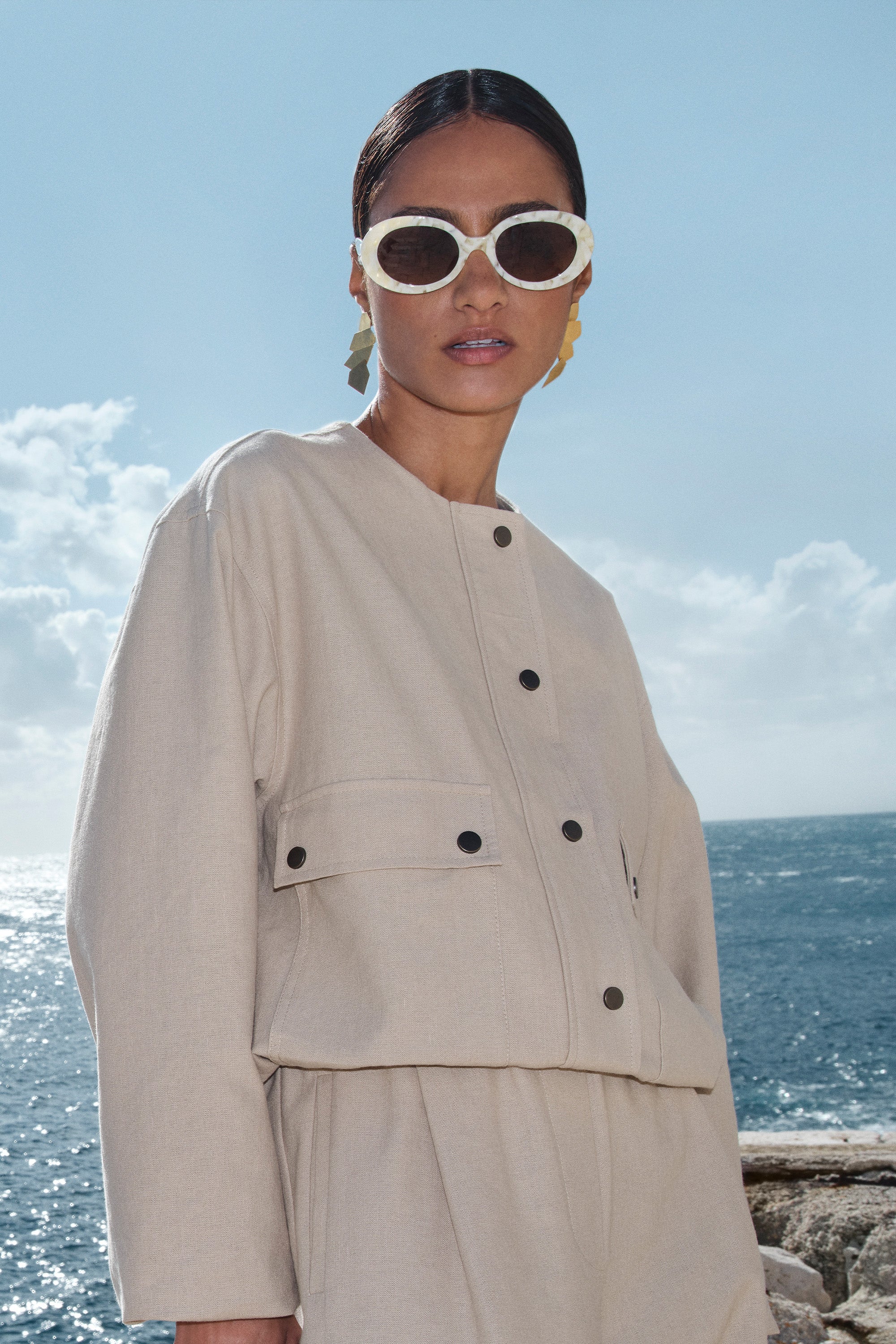 noa sunglasses | bright marble