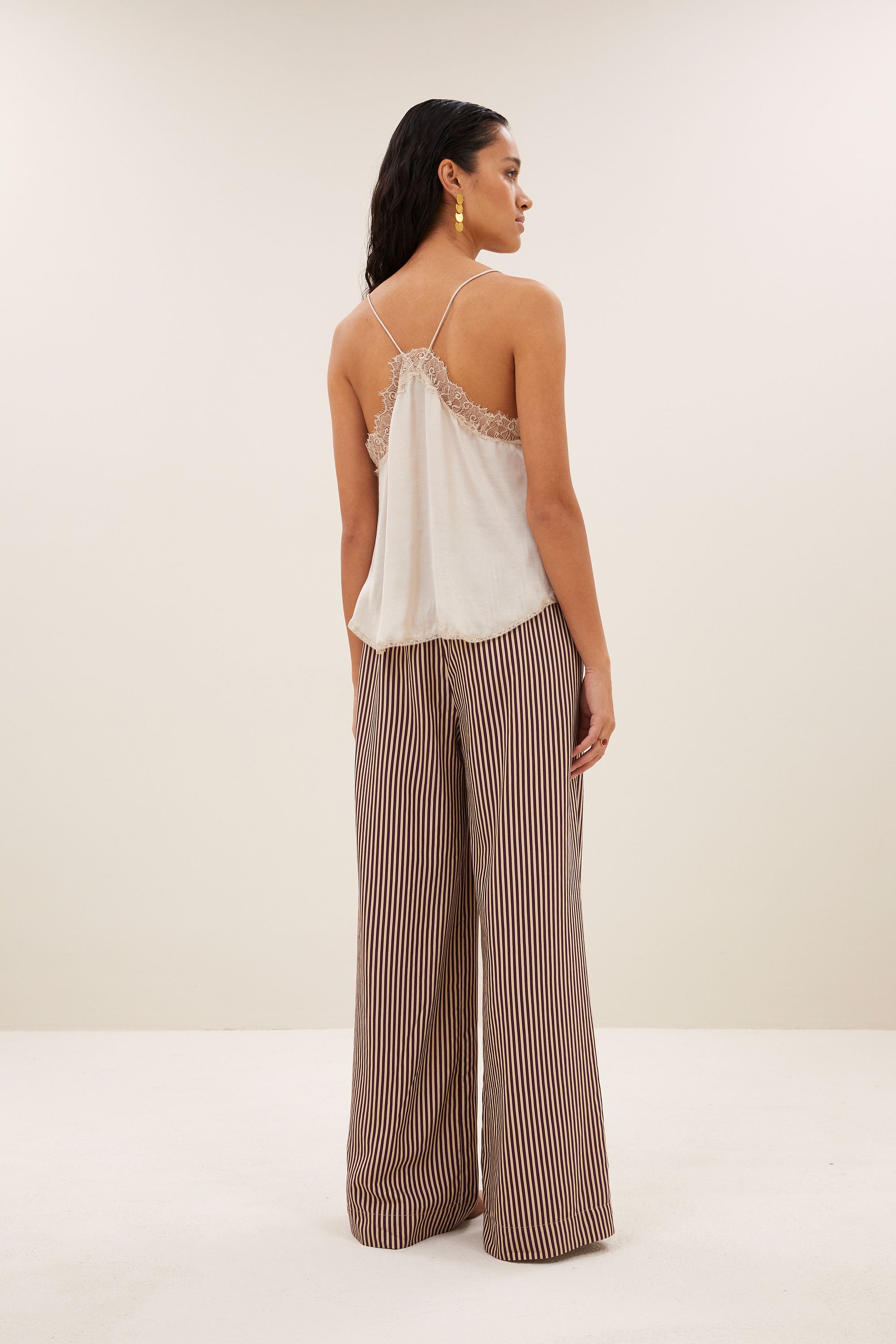 pia satin top | chalk