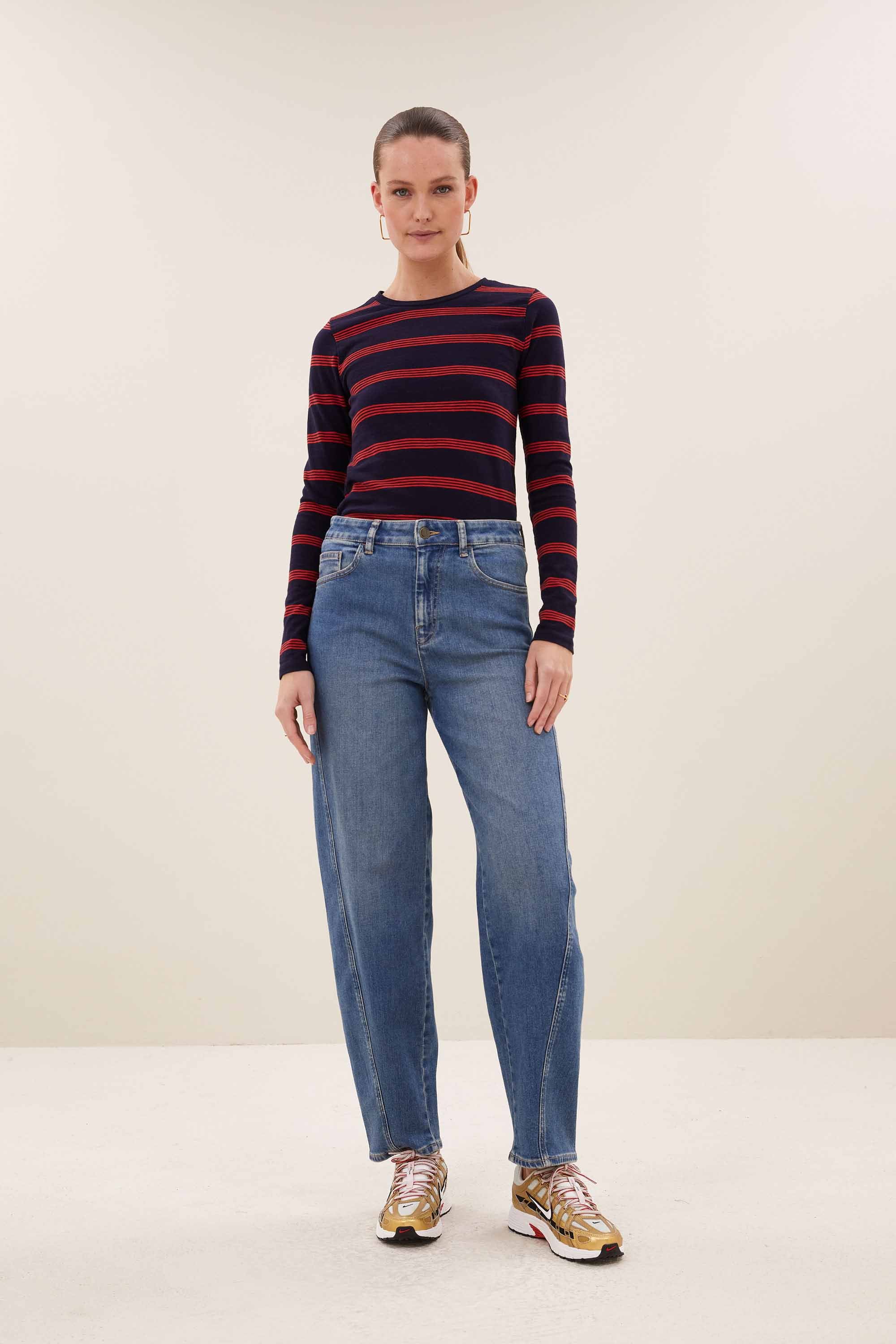 mali-ls-stripe-top-poppy-multi-stripe-all-time classic-aansluitende fit-katoen kwaliteit-by-bar-aanvullende-foto
