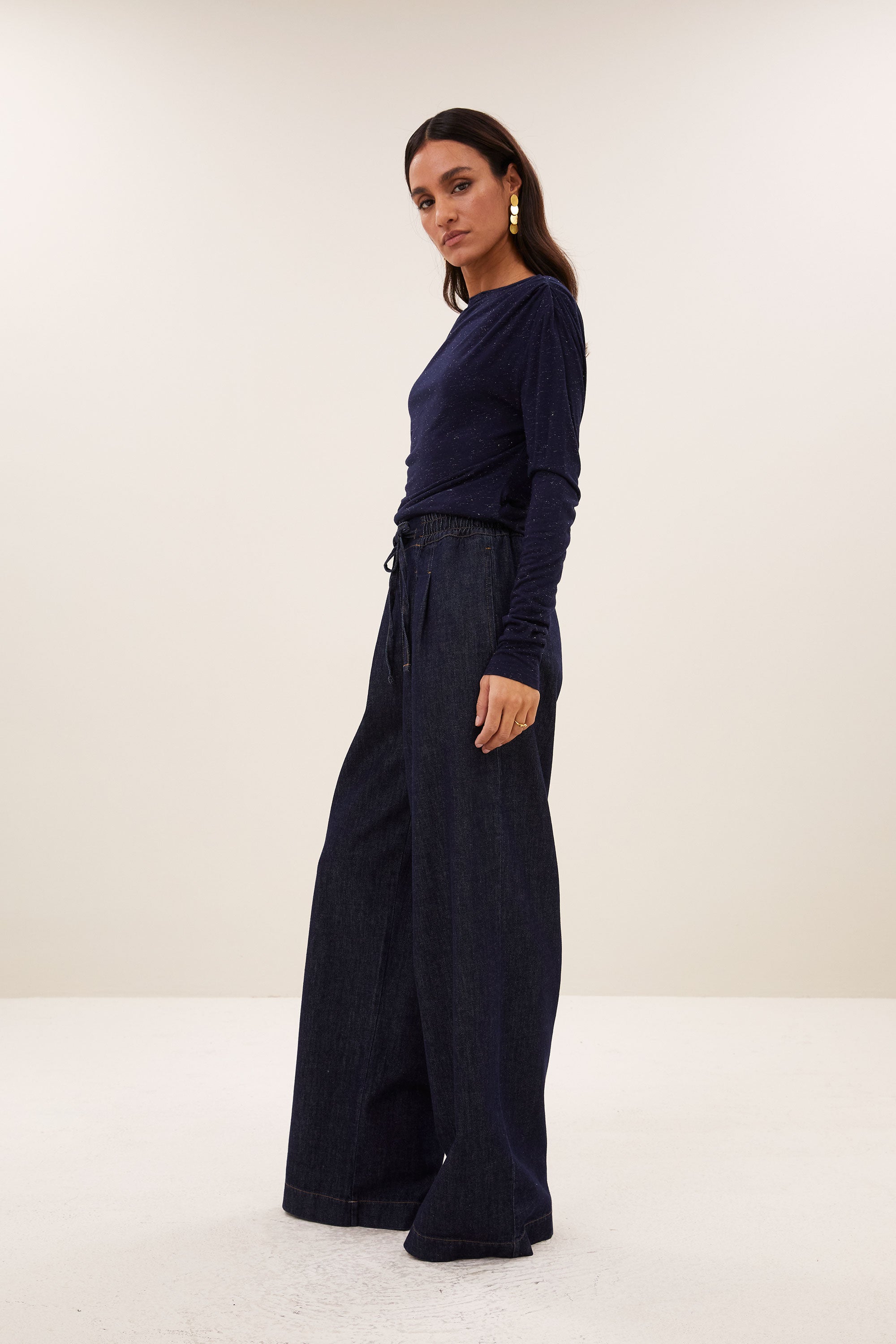 leya sparkle top | night sky