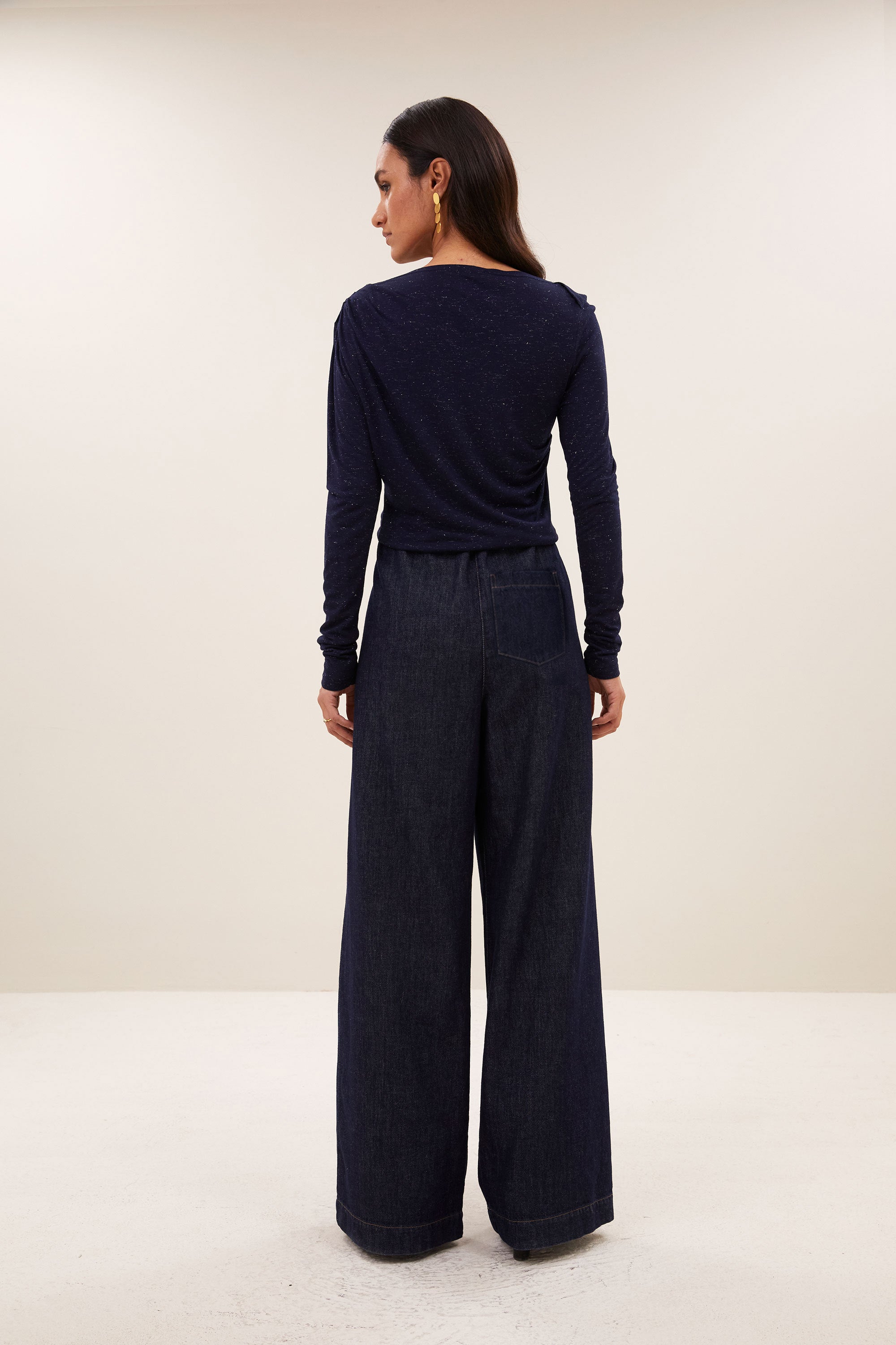leya sparkle top | night sky