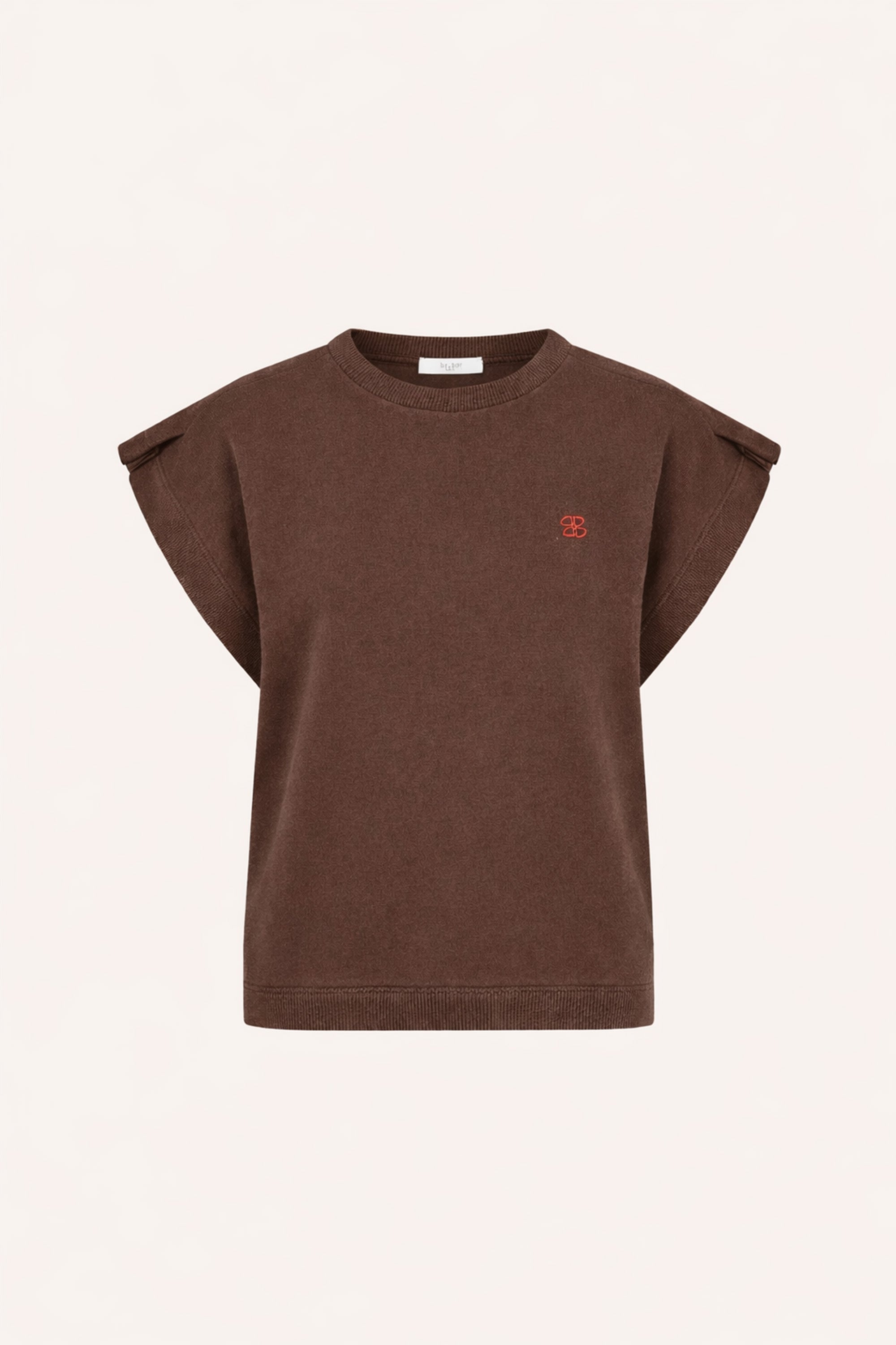 mason-pleats-top-chocolate-brown-comfortabele draagervaring-must-have essential-kleine kapmouw-by-bar-productfoto