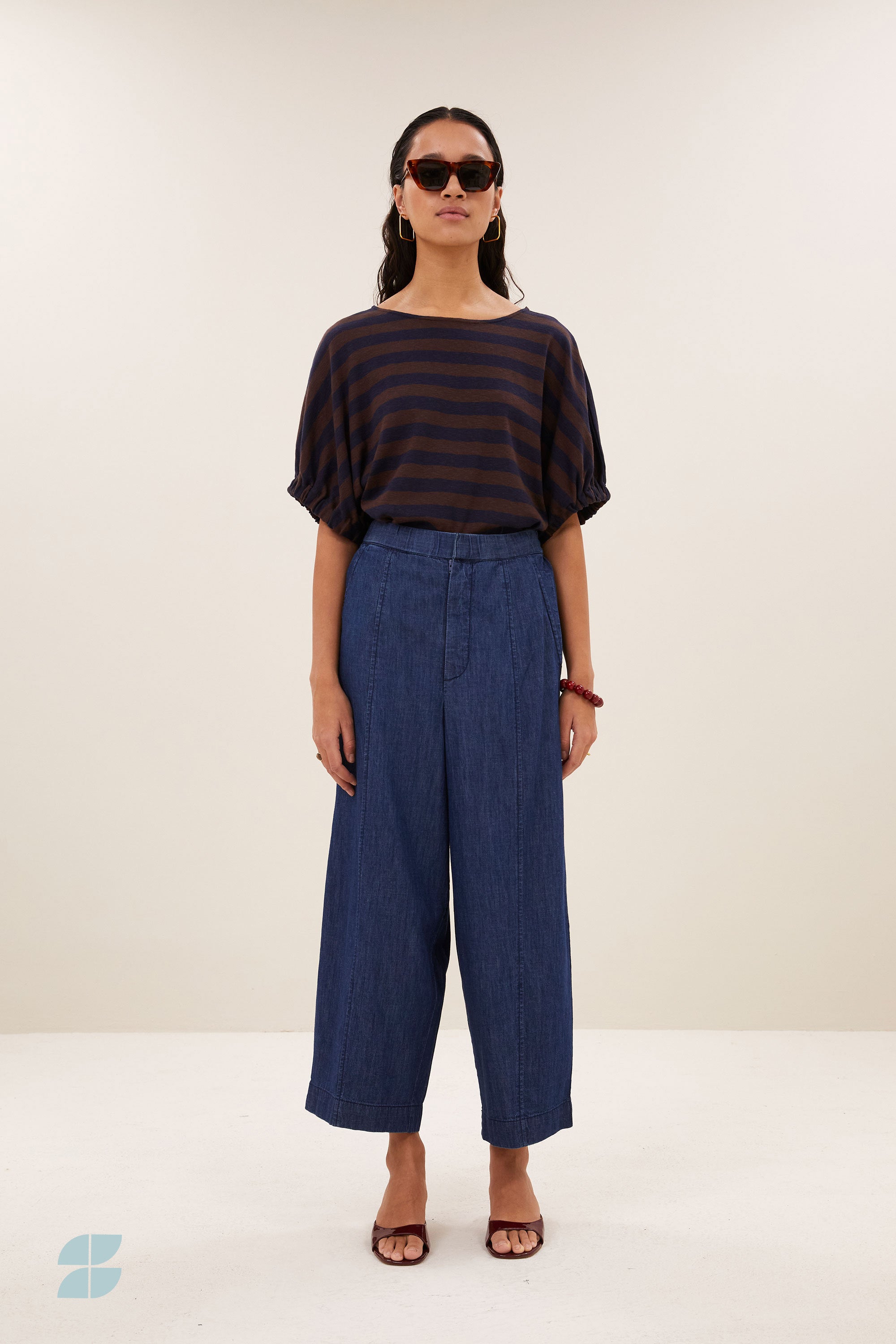 merle big stripe top | coffee bean