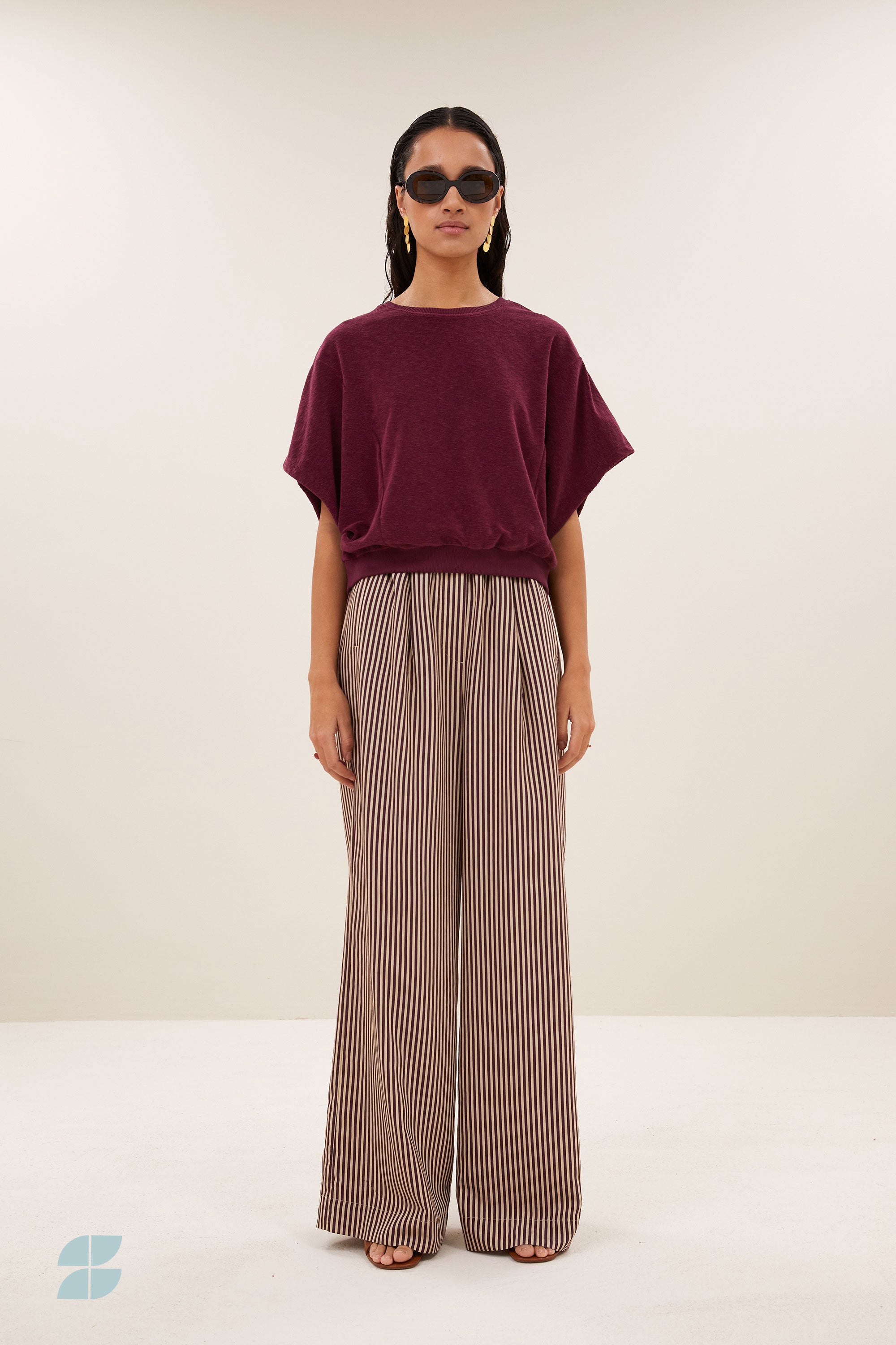 nuki slub top | burgundy crush