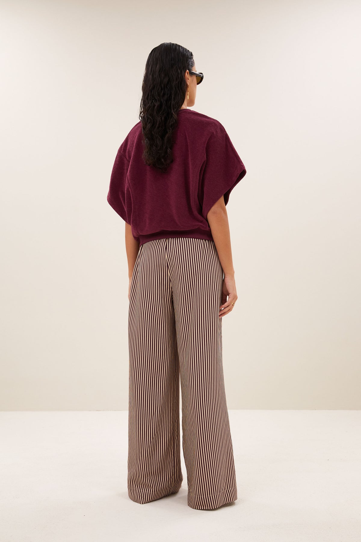 nuki slub top | burgundy crush