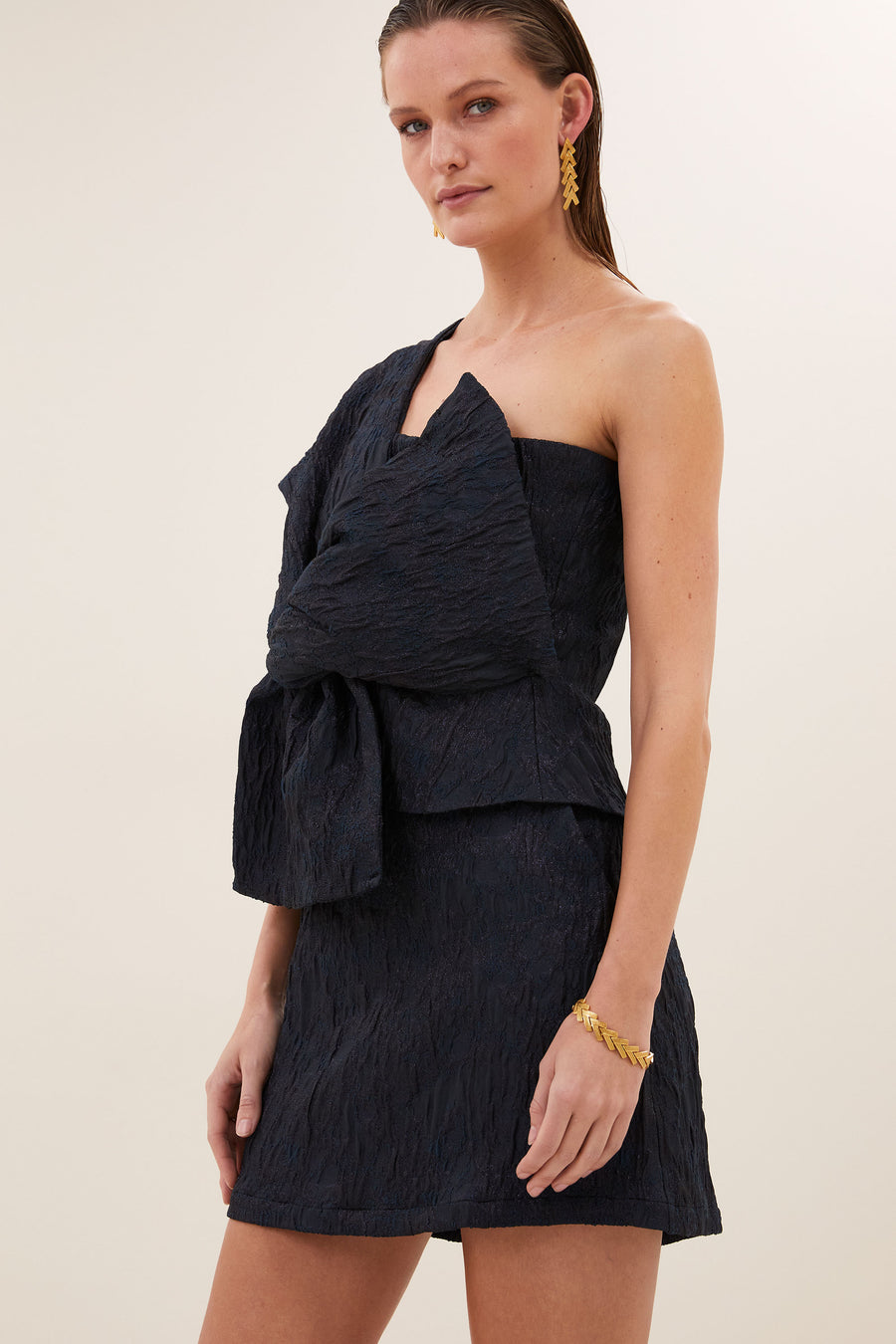 jula jacquard top | midnight