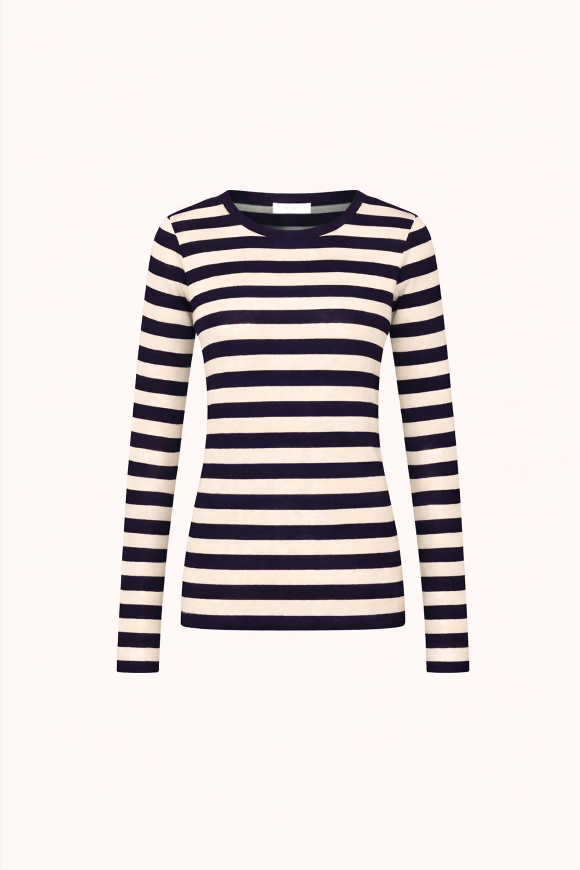 basic ls big stripe top | night sky